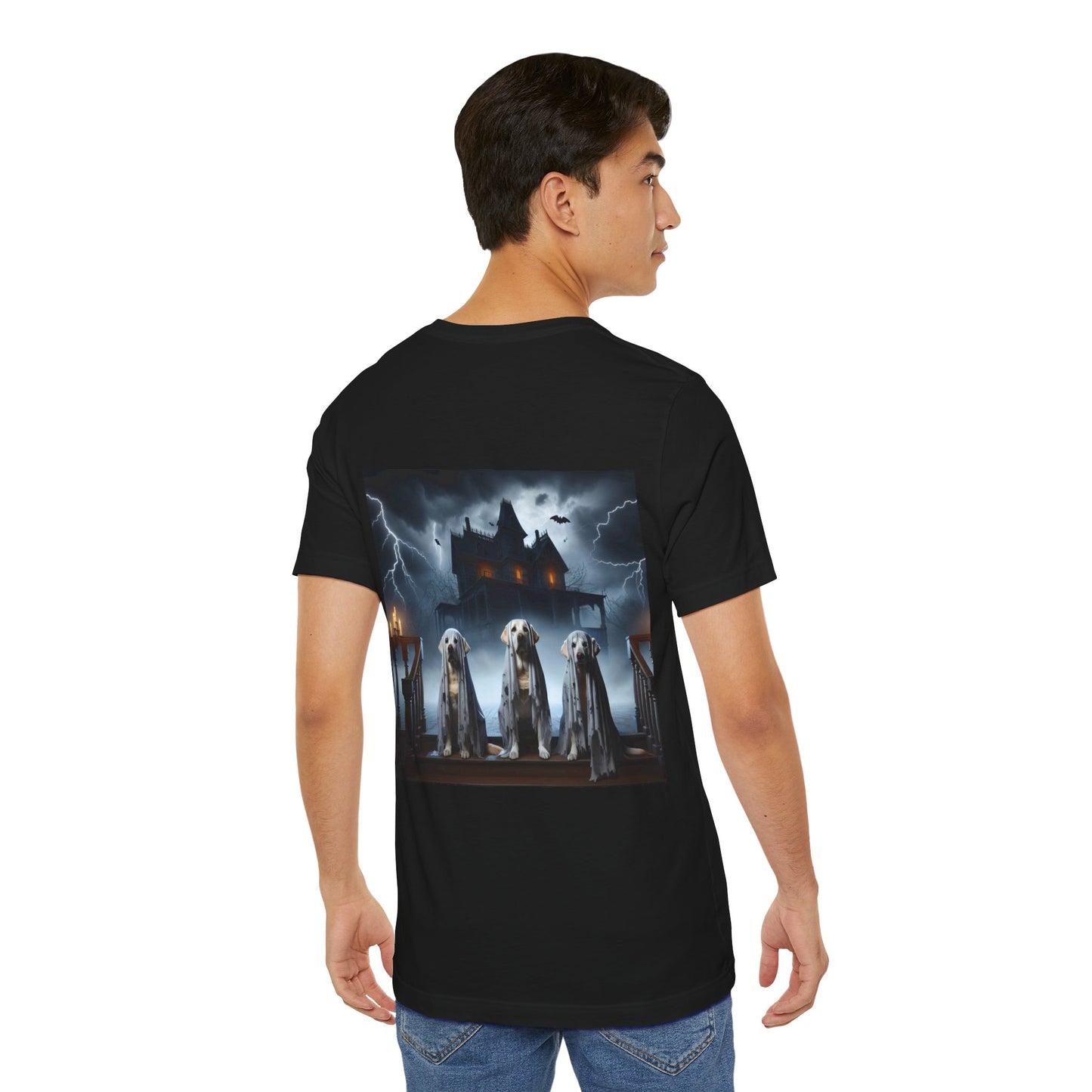 Scary ghost dogs trick or treat! Labradors Halloween zombie dogs