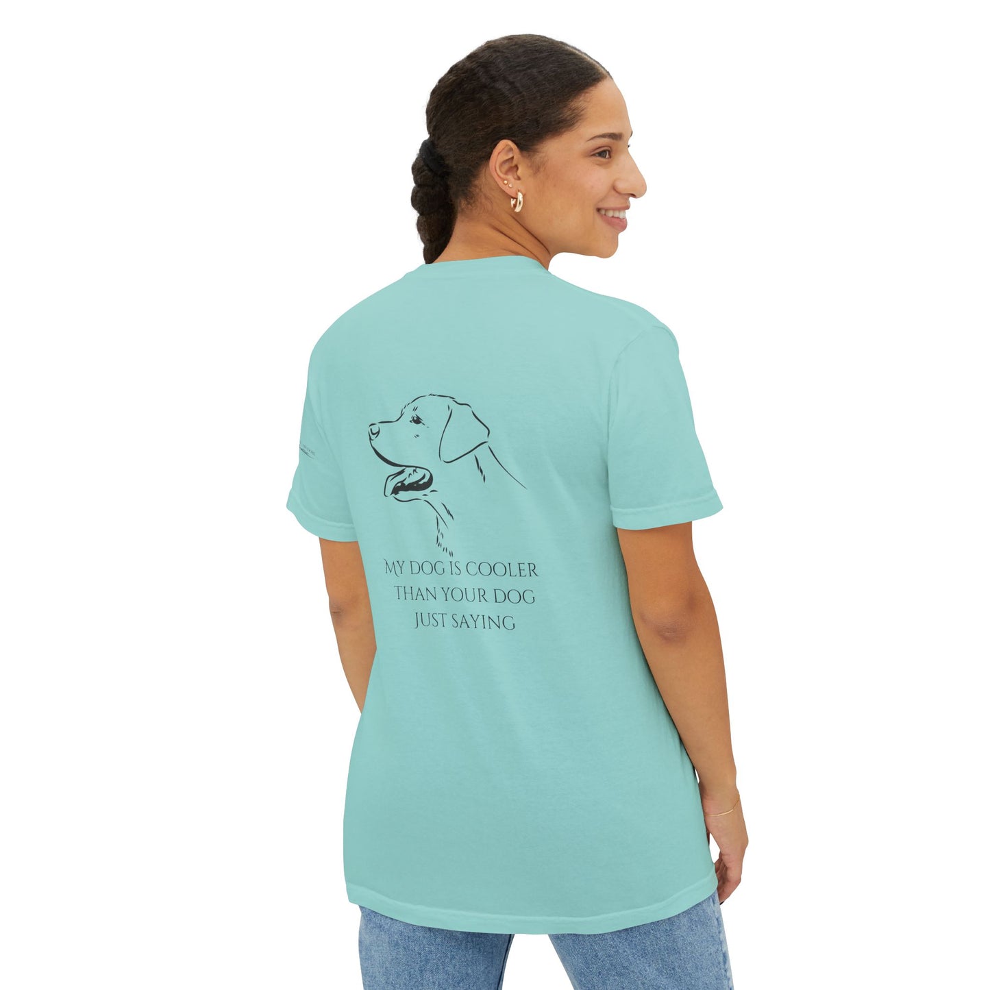 My dog is smarter than yours, just saying, Island Labradors, Pocket, T-Shirt