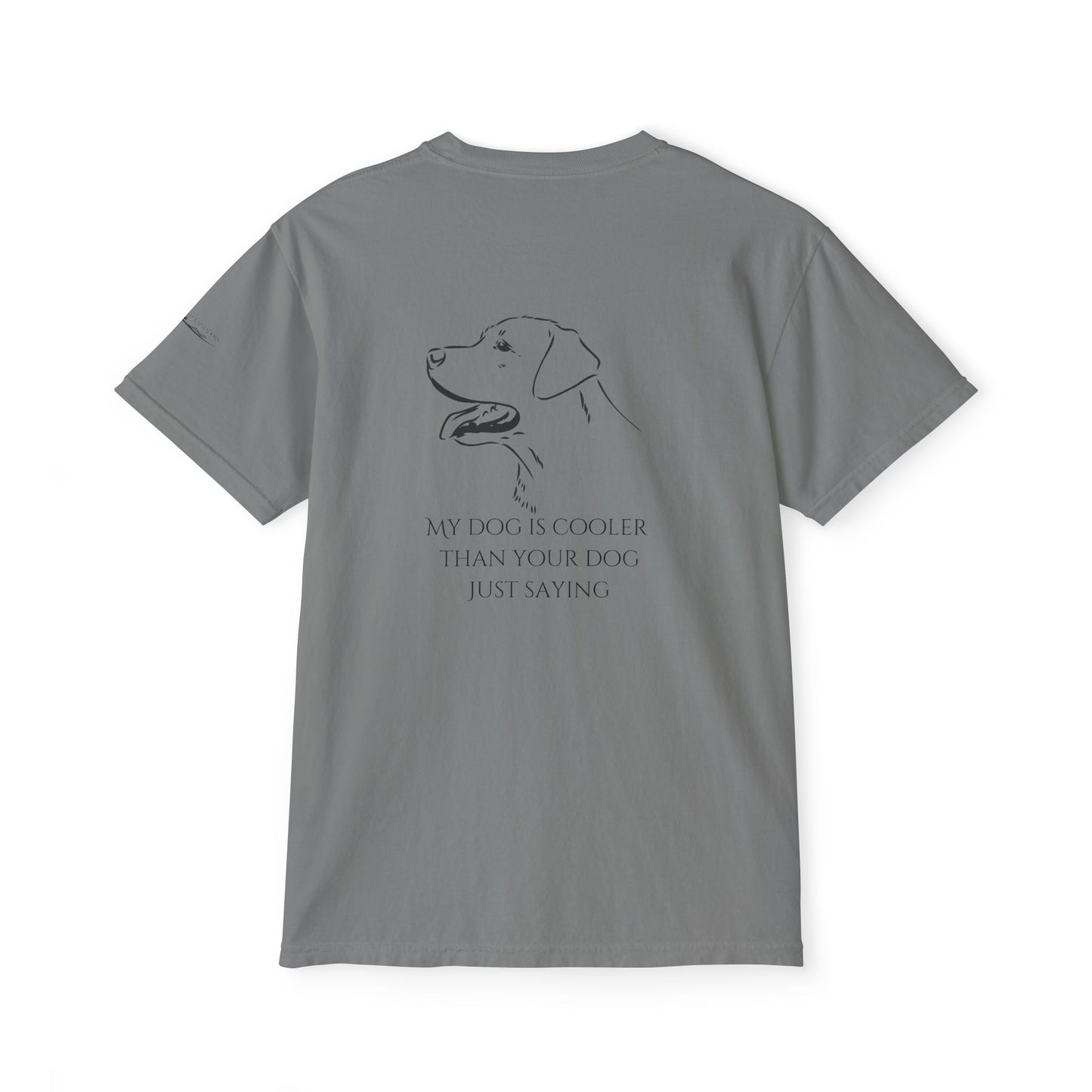 My dog is smarter than yours, just saying, Island Labradors, Pocket, T-Shirt