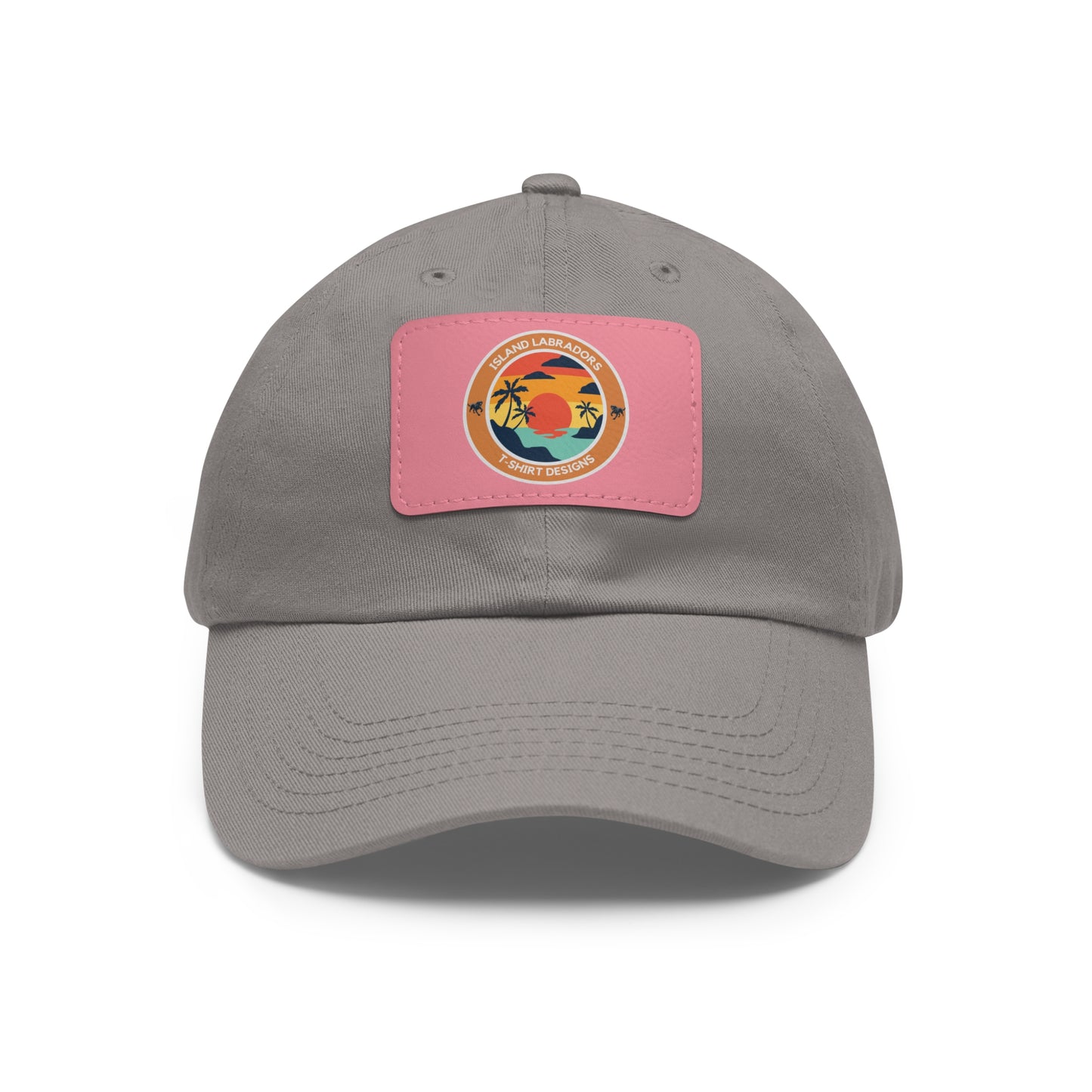 Sunset Island Labradors, Dad Hat with Leather Patch (Rectangle)