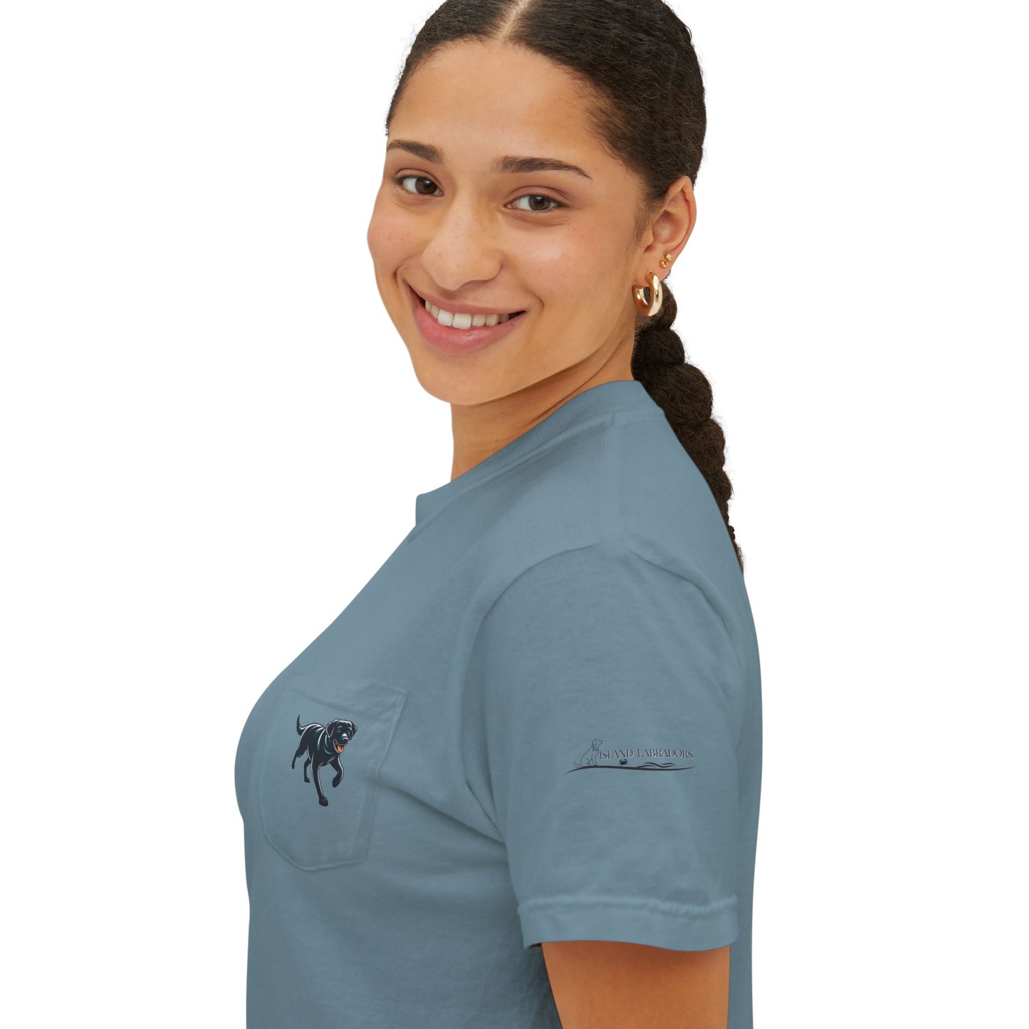 Positive, Island Labradors, pocket T-Shirt