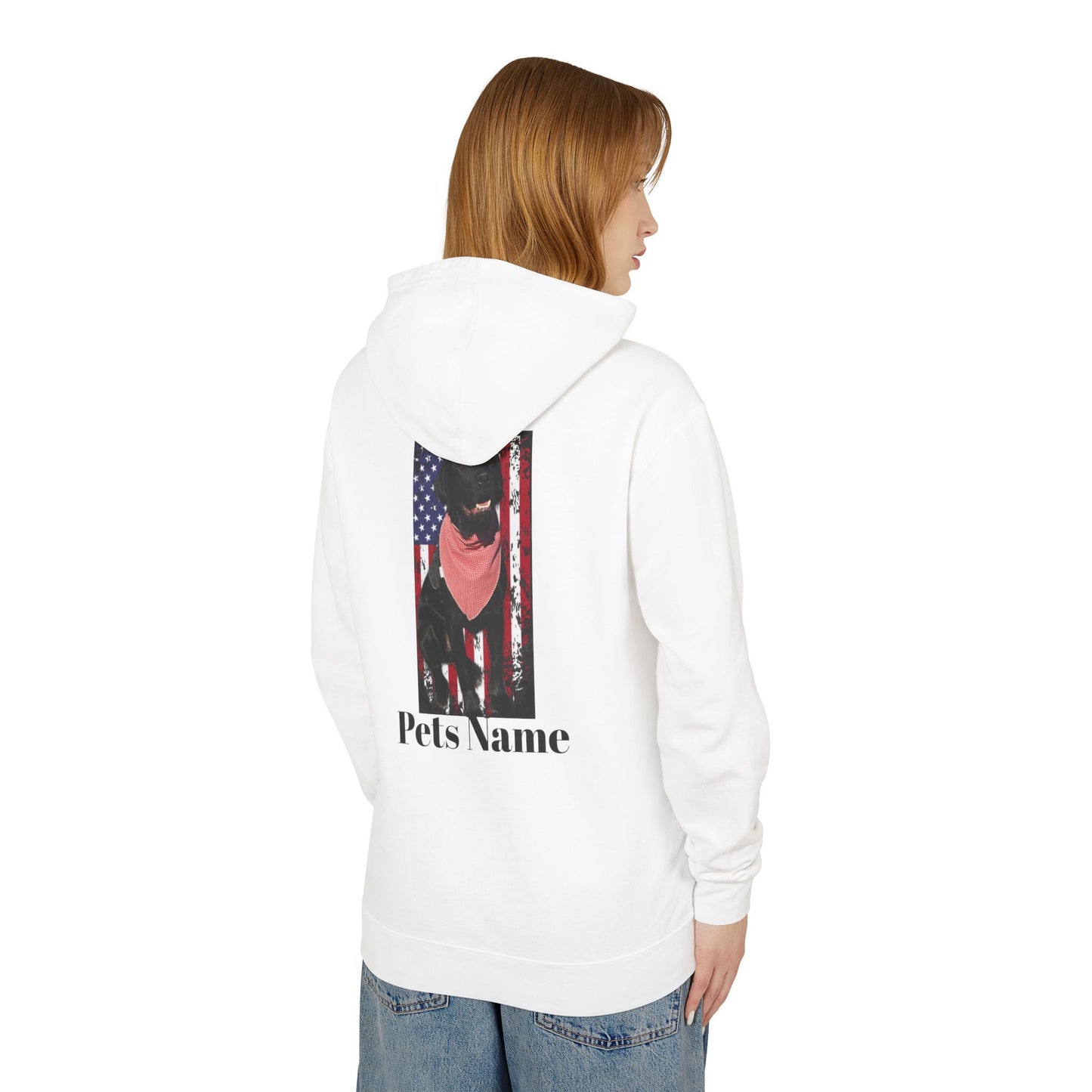 CUSTOMIZE, PERSONALIZE YOUR PETS PICTURE, YOUR PETS NAME, Labrador Flag