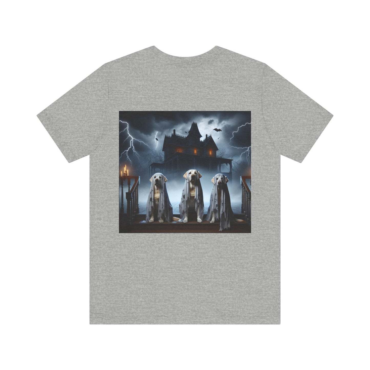 Scary ghost dogs trick or treat! Labradors Halloween zombie dogs