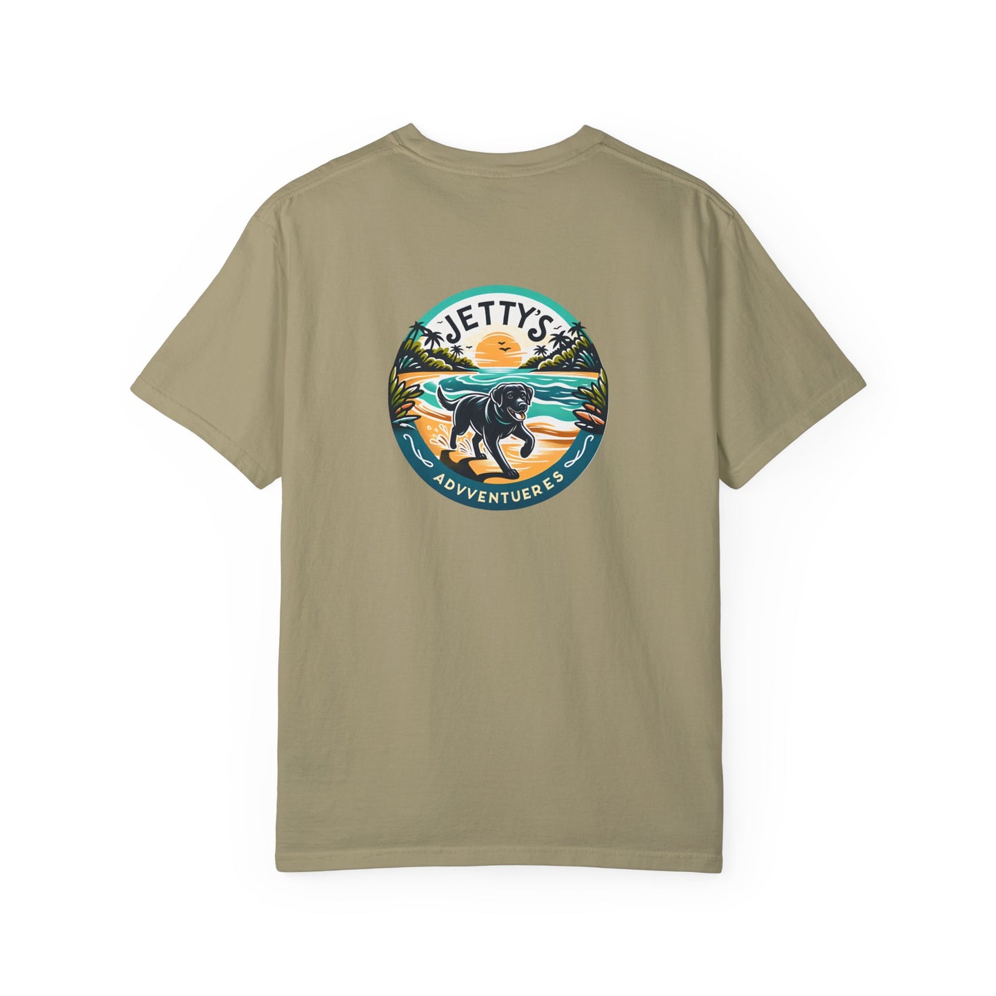 Beach Bound, two labs , Unisex Garment-Dyed T-shirt