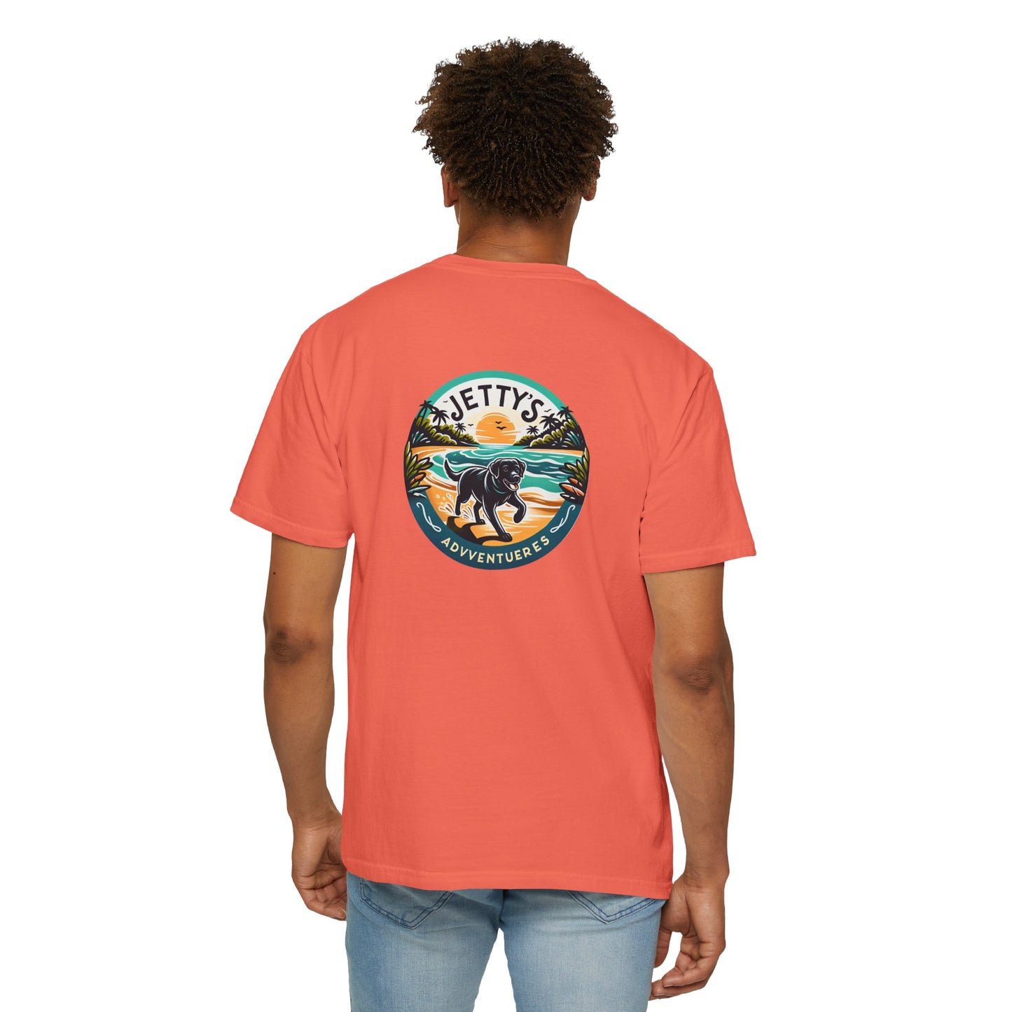 Beach Bound, two labs , Unisex Garment-Dyed T-shirt
