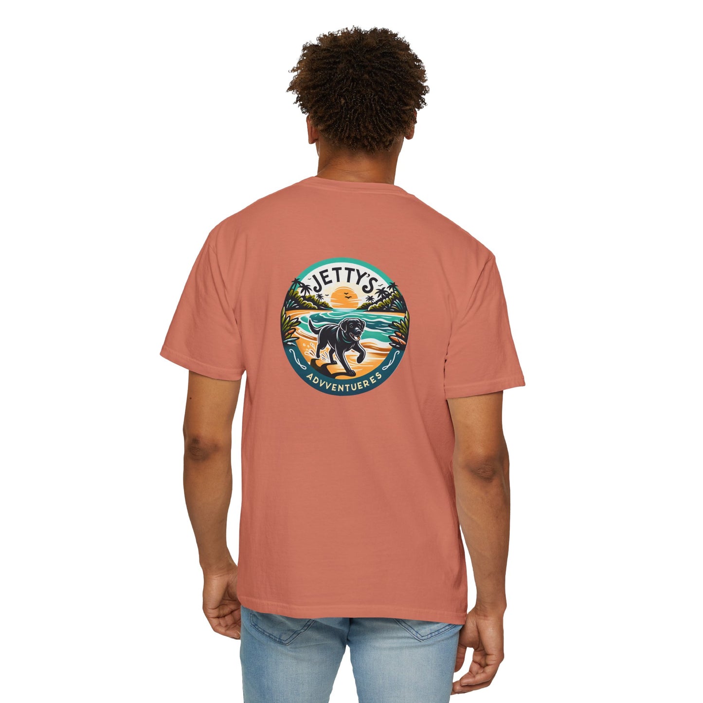 Beach Bound, two labs , Unisex Garment-Dyed T-shirt