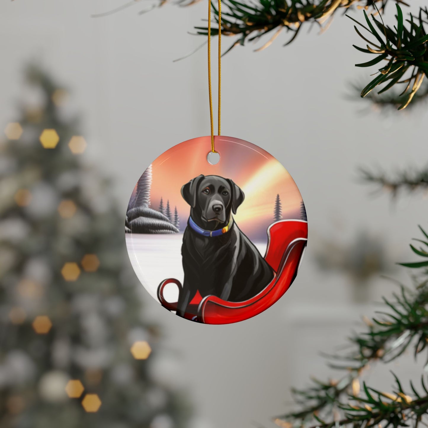 Yellow Labrador Christmas joyful, Christmas dog,  joyful Christmas