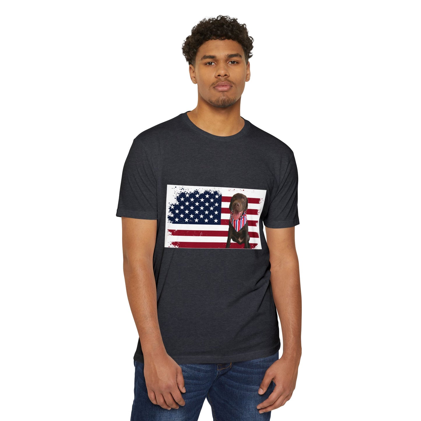 4Th Of July American dog t-shirt