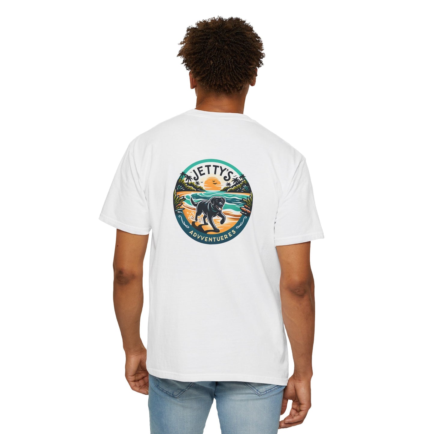 Beach Bound, two labs , Unisex Garment-Dyed T-shirt