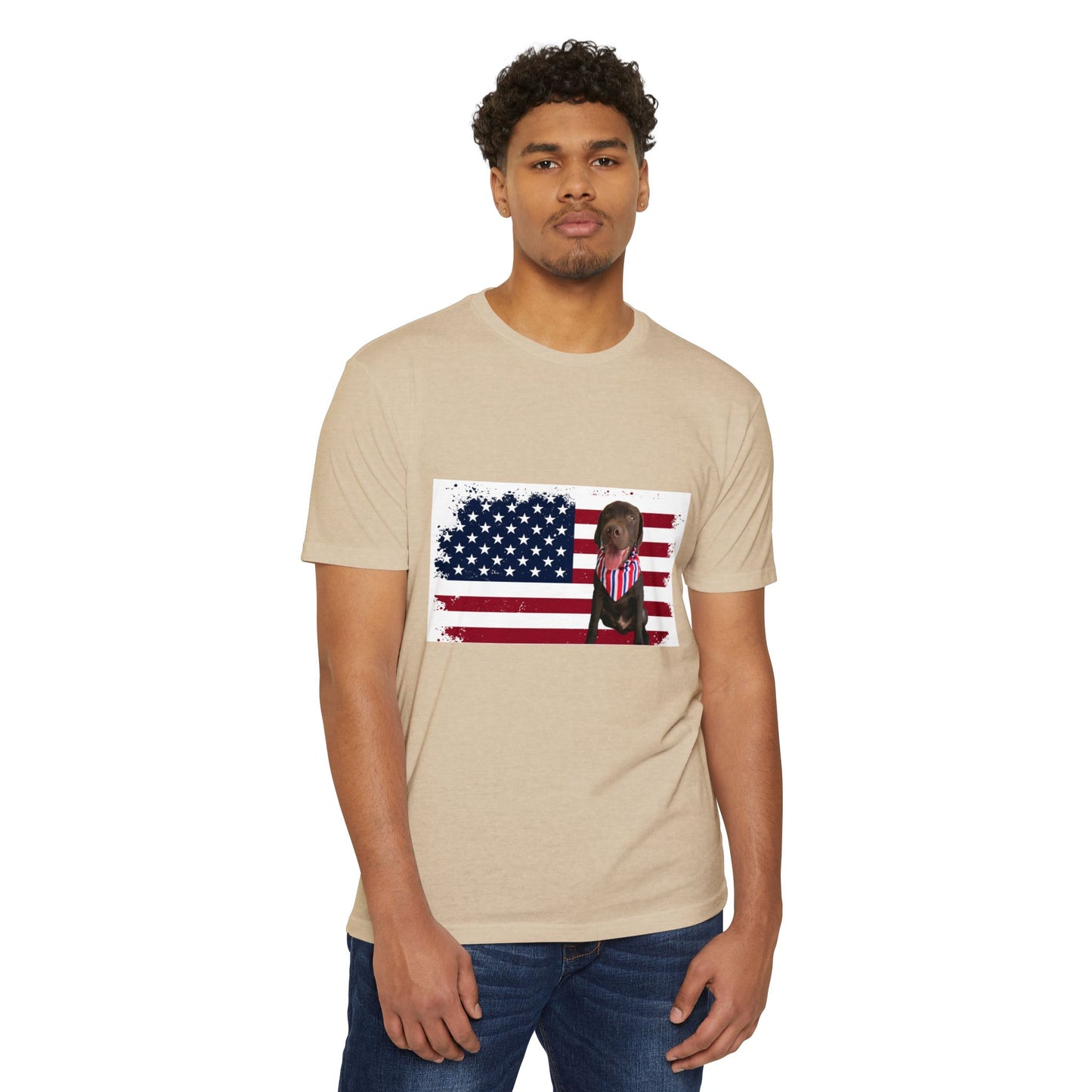 4Th Of July American dog t-shirt