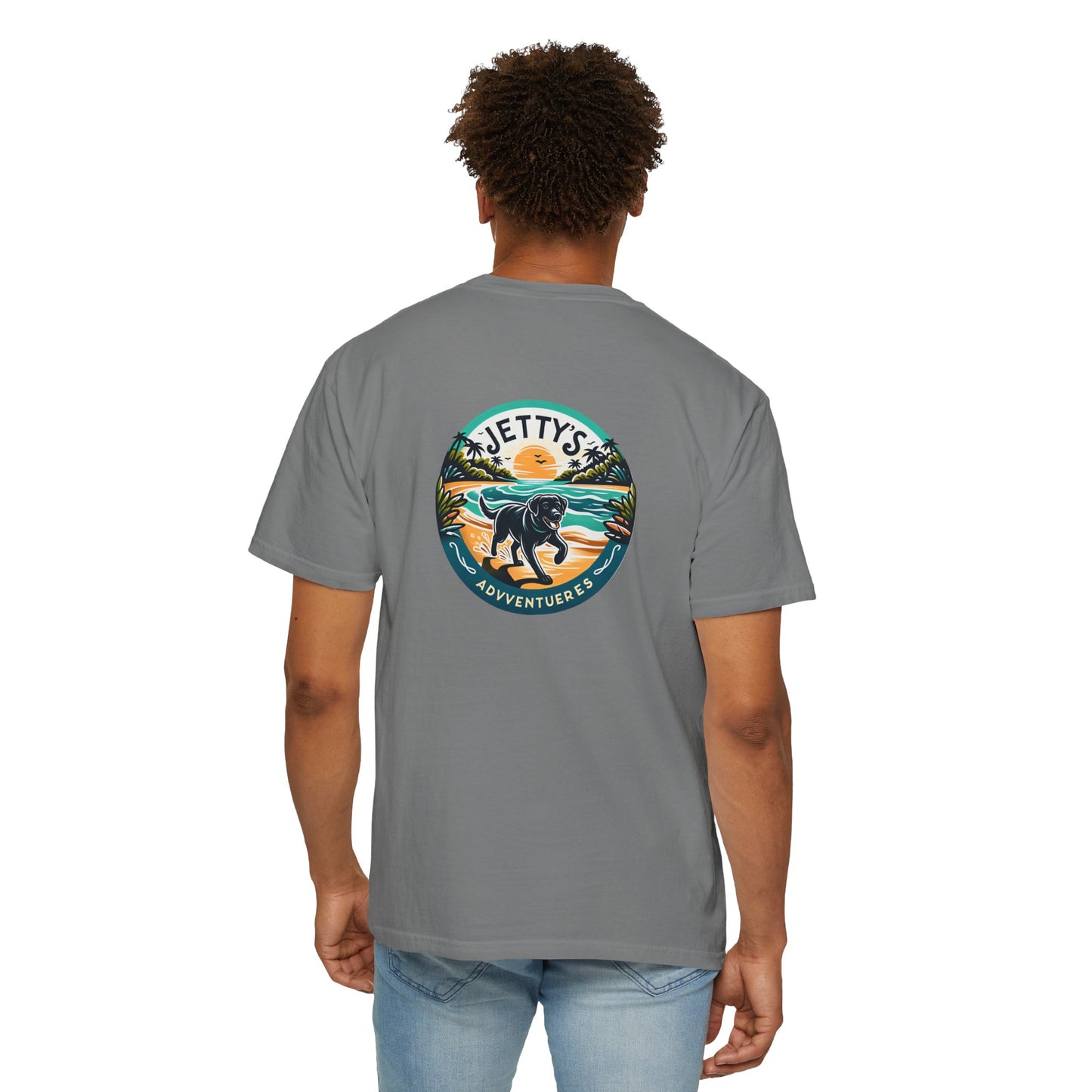 Beach Bound, two labs , Unisex Garment-Dyed T-shirt