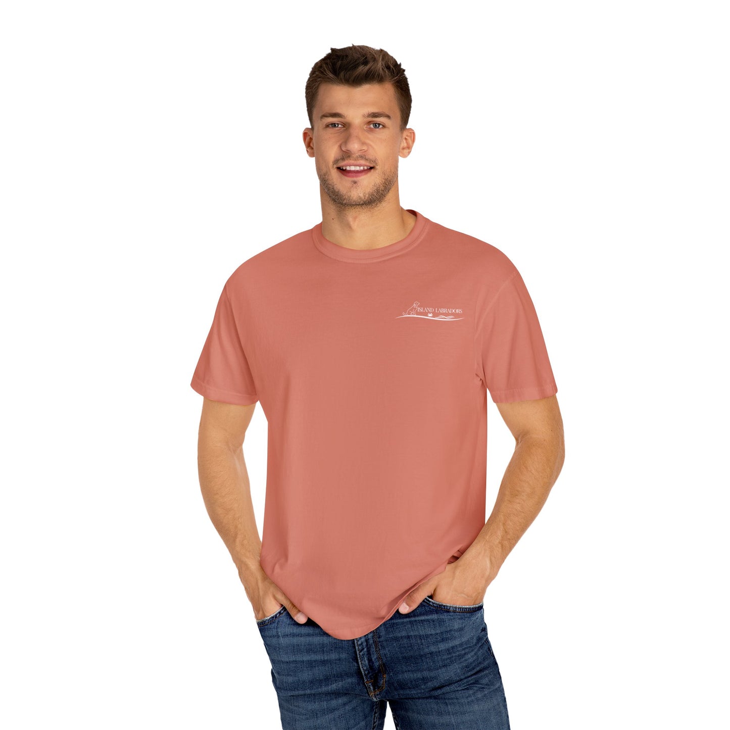 English Labrador print, Unisex Garment-Dyed T-shirt