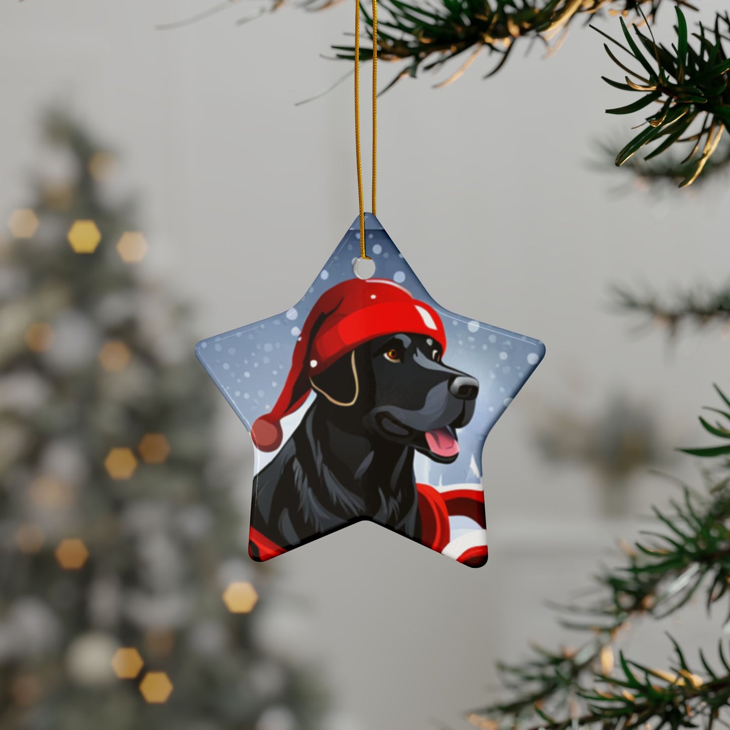 Black Labrador Christmas joyful, Christmas dog,  joyful Christmas