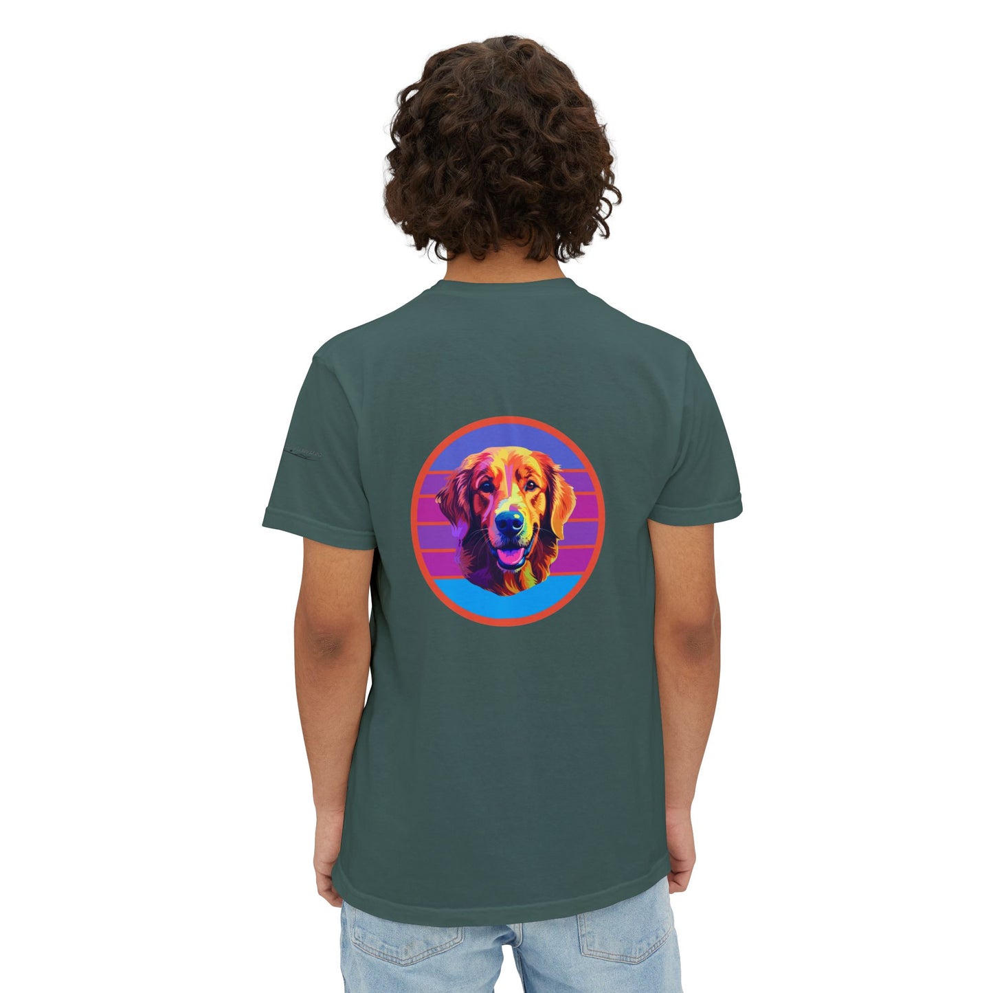 Golden Retriever sunset