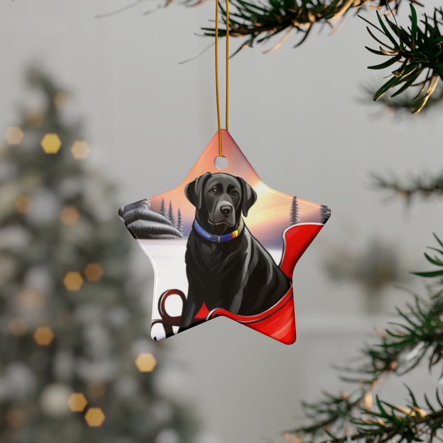 Yellow Labrador Christmas joyful, Christmas dog,  joyful Christmas