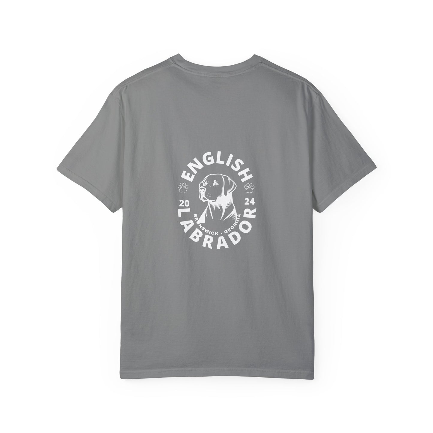 English Labrador print, Unisex Garment-Dyed T-shirt