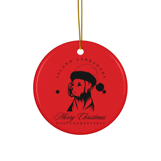Labrador Christmas, Ceramic Ornaments, 2-Side Print, (1pc, 3pcs, 5pcs, 10pcs)