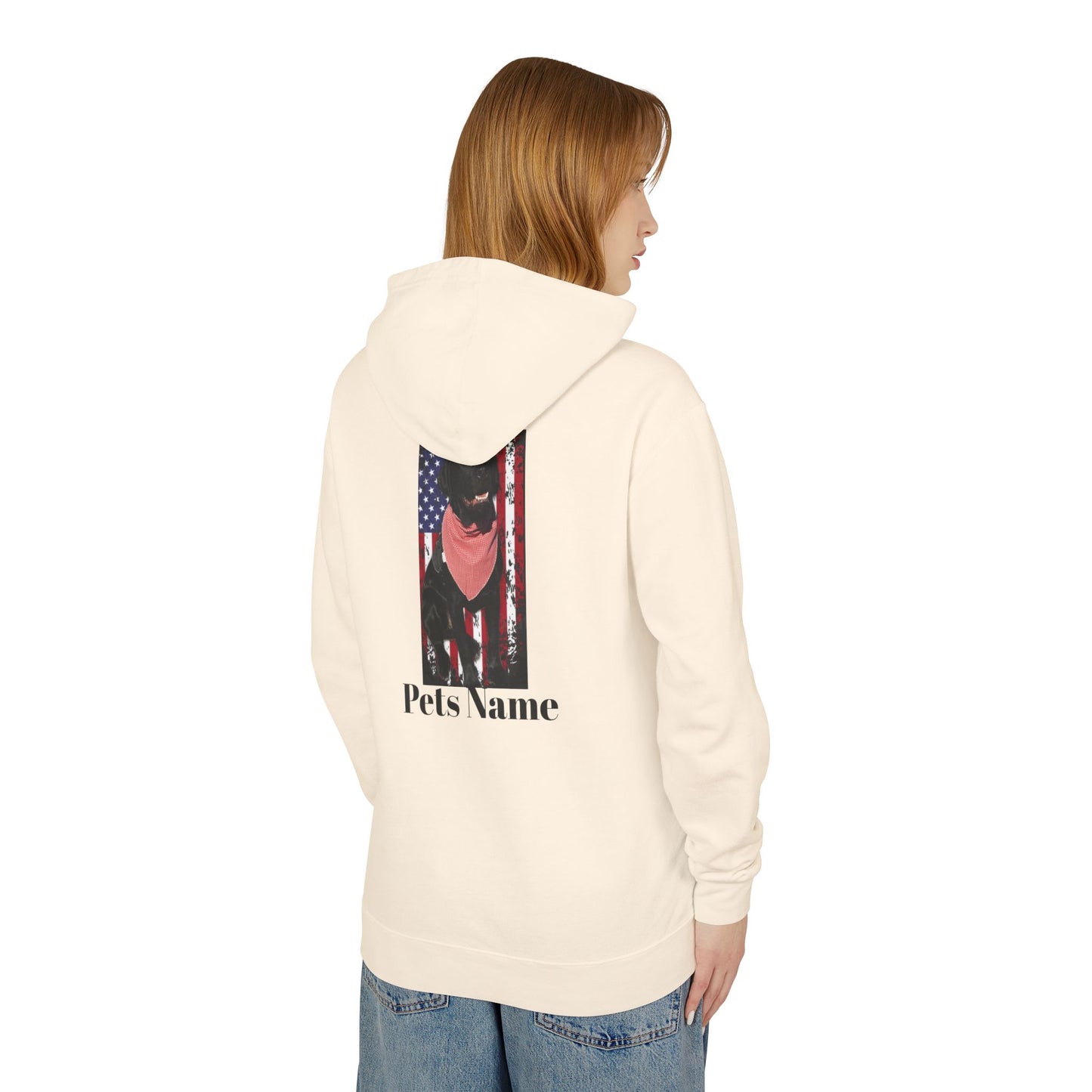 CUSTOMIZE, PERSONALIZE YOUR PETS PICTURE, YOUR PETS NAME, Labrador Flag