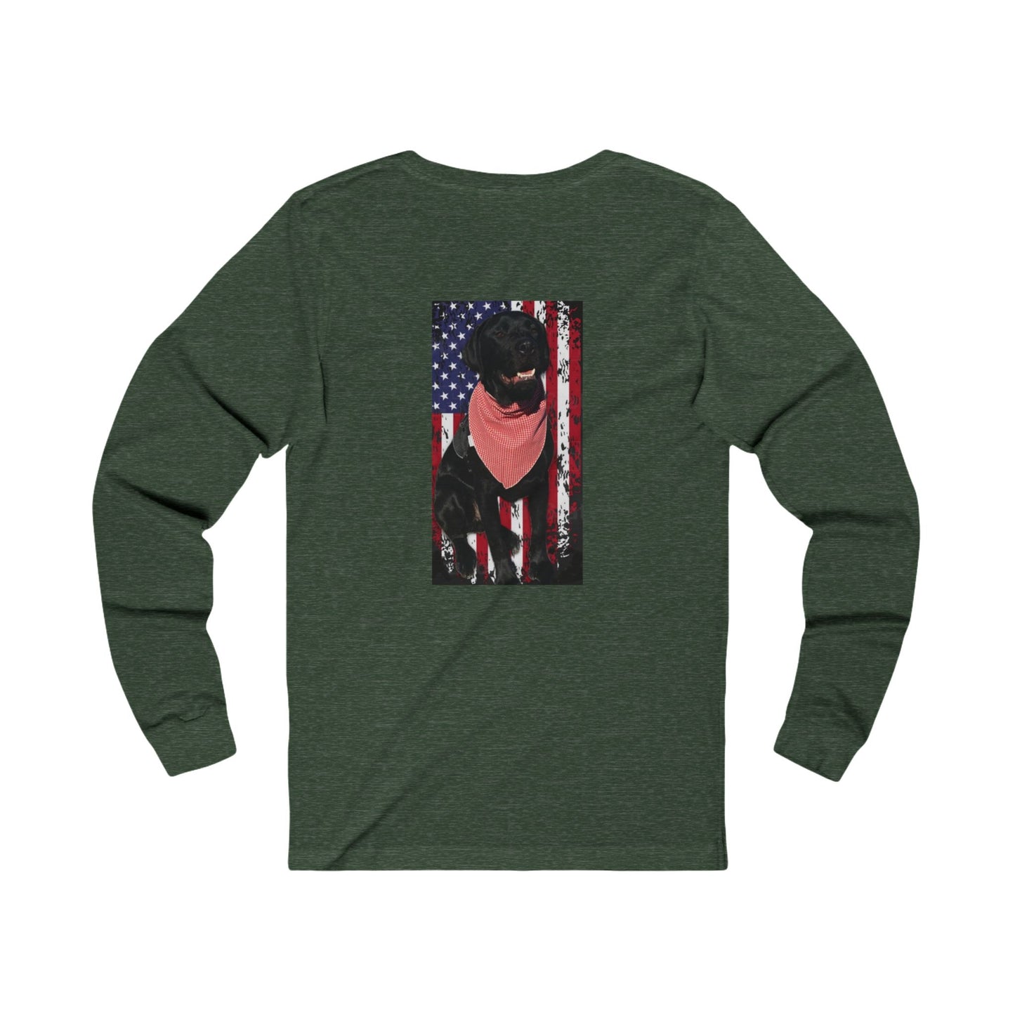Coastie flag, Black Lab, Service dog, Unisex Jersey Long Sleeve Tee
