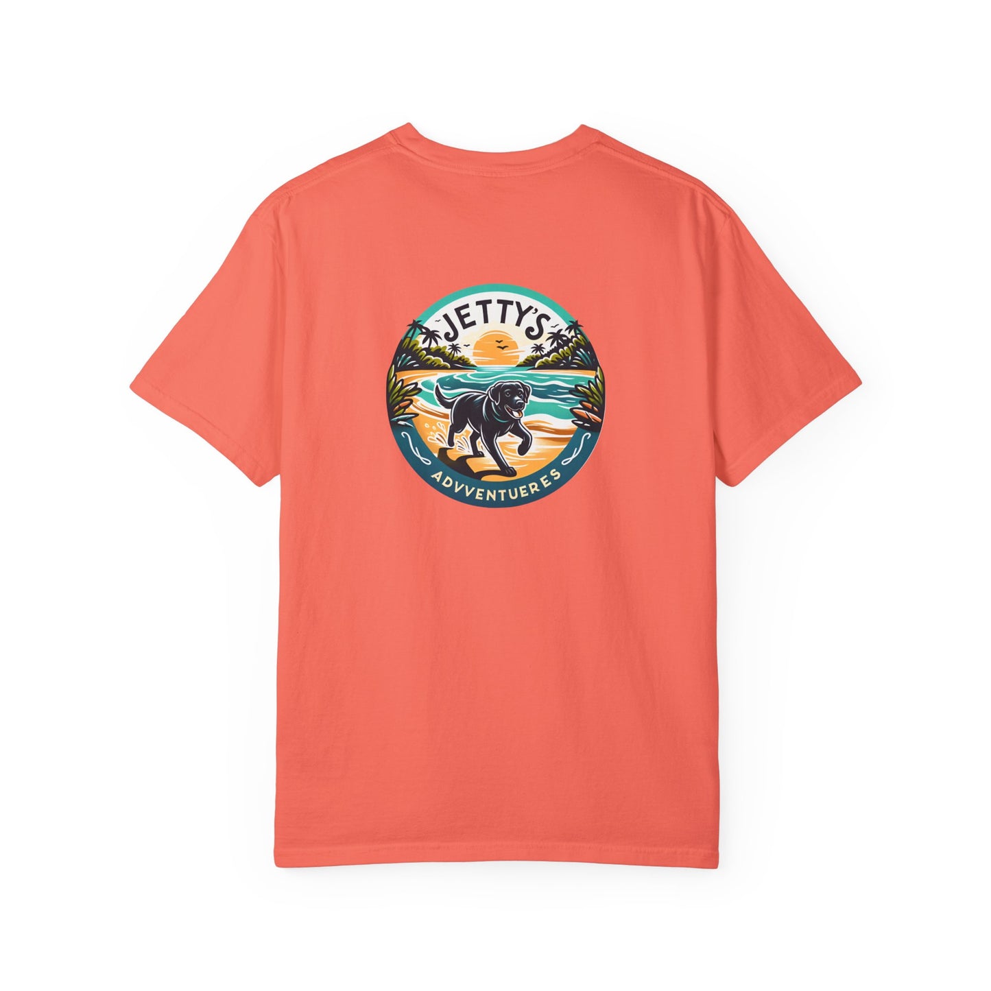 Beach Bound, two labs , Unisex Garment-Dyed T-shirt