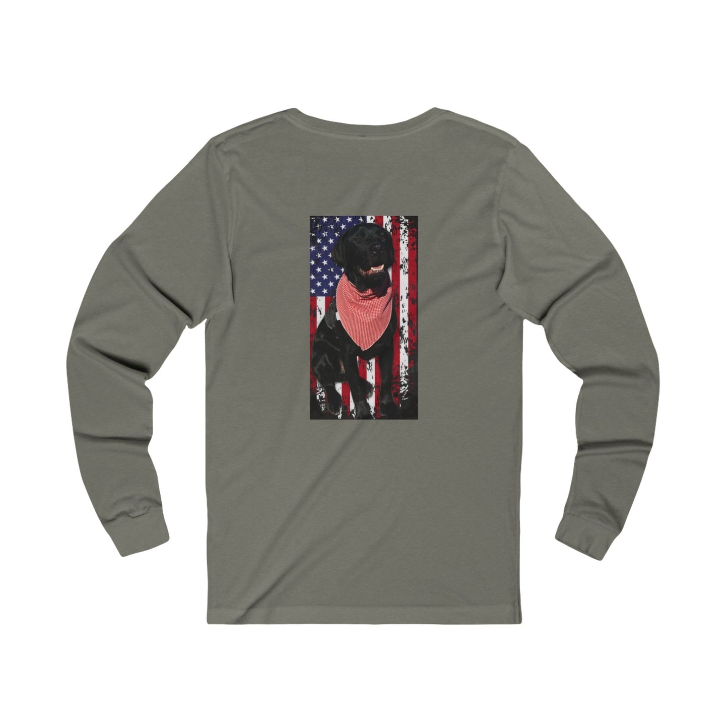 Coastie flag, Black Lab, Service dog, Unisex Jersey Long Sleeve Tee