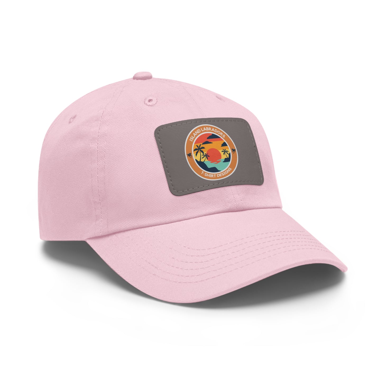 Sunset Island Labradors, Dad Hat with Leather Patch (Rectangle)
