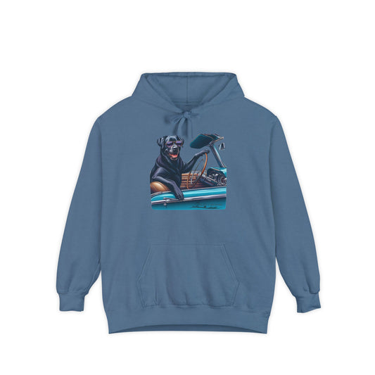 Classic Cool Black Lab Unisex Garment-Dyed Hoodie