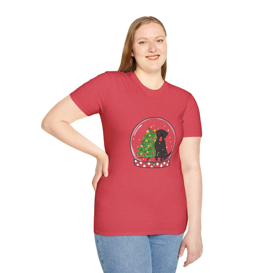 Christmas Globe Black labrador