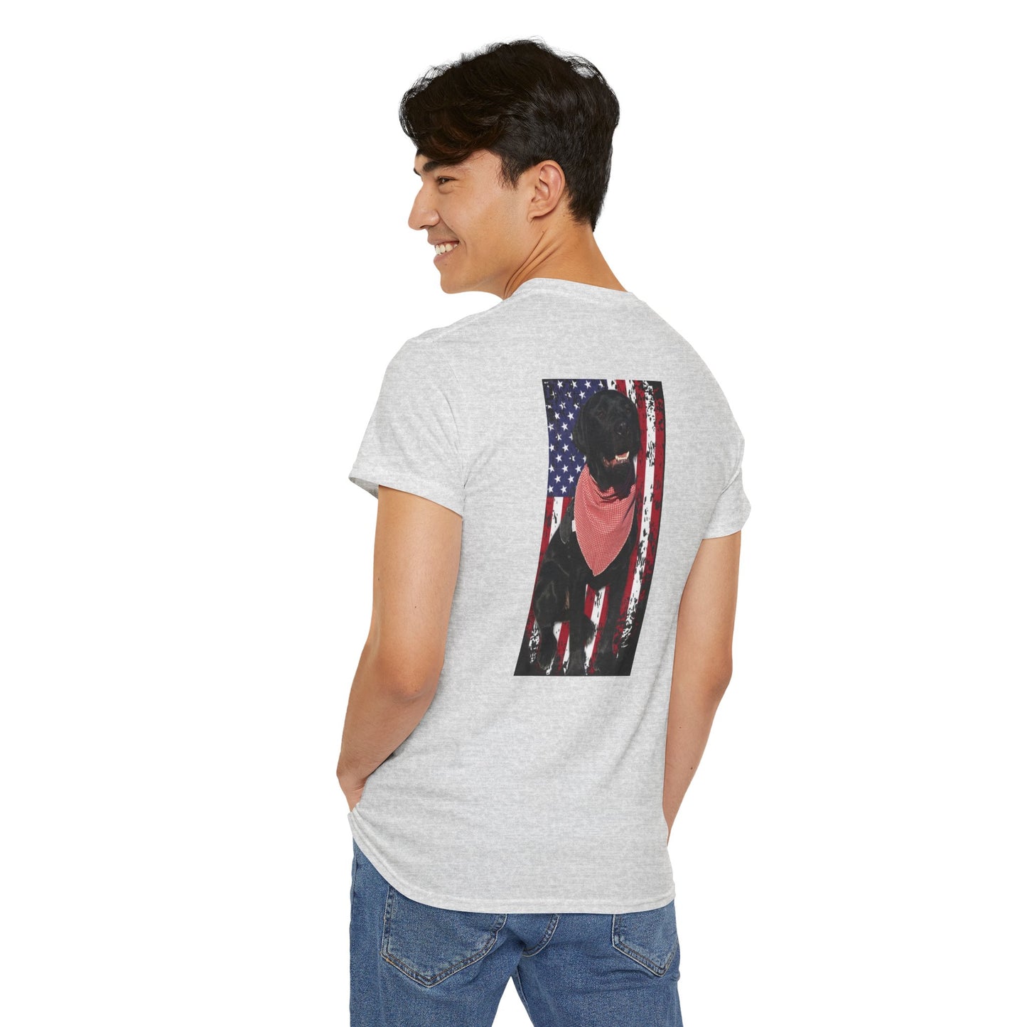 Coastie Black Lab Flag Unisex Heavy Cotton Tee