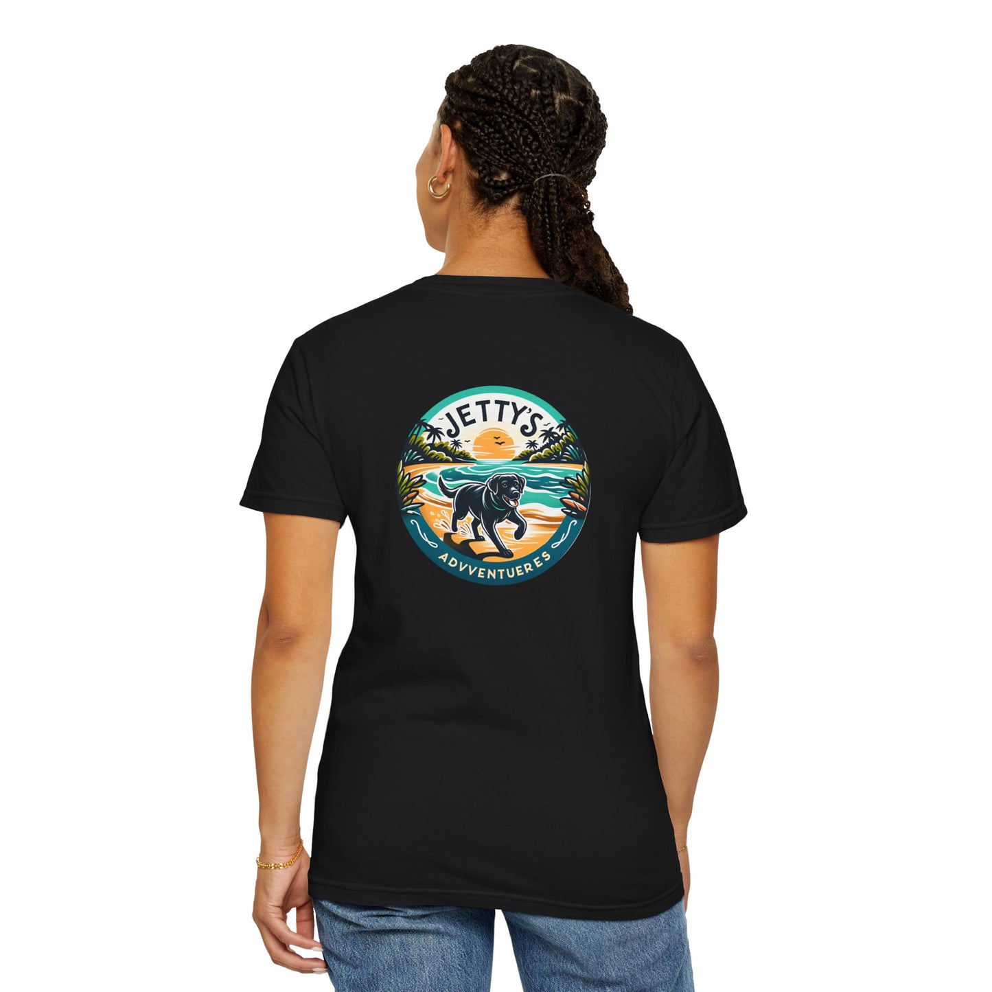 Beach Bound, two labs , Unisex Garment-Dyed T-shirt