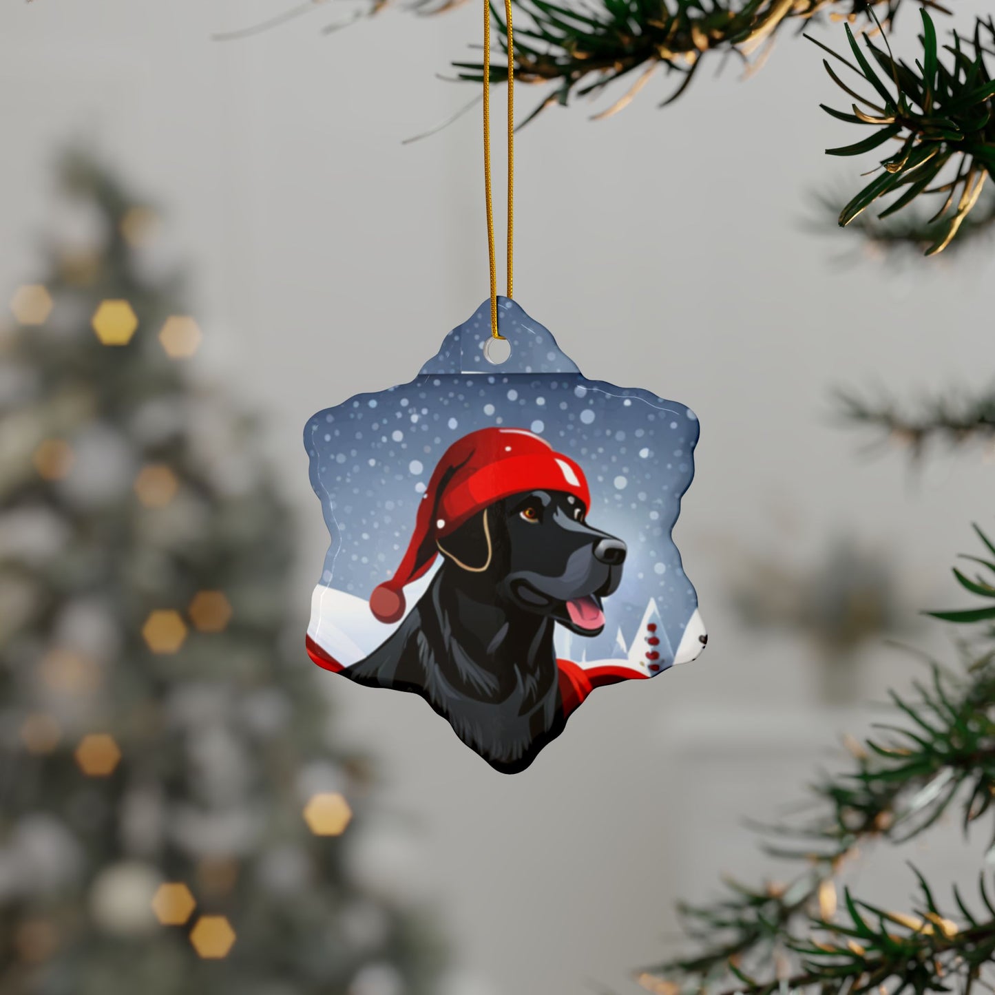 Black Labrador Christmas joyful, Christmas dog,  joyful Christmas