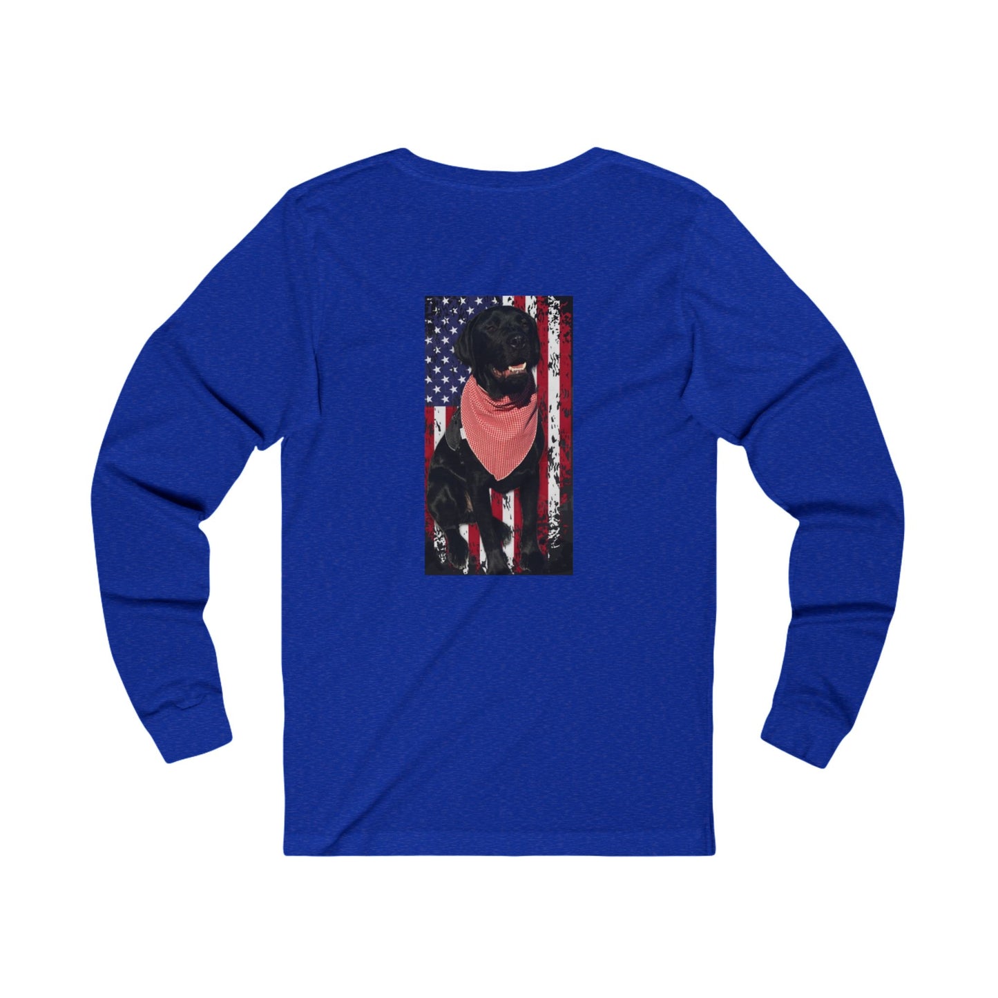 Coastie flag, Black Lab, Service dog, Unisex Jersey Long Sleeve Tee