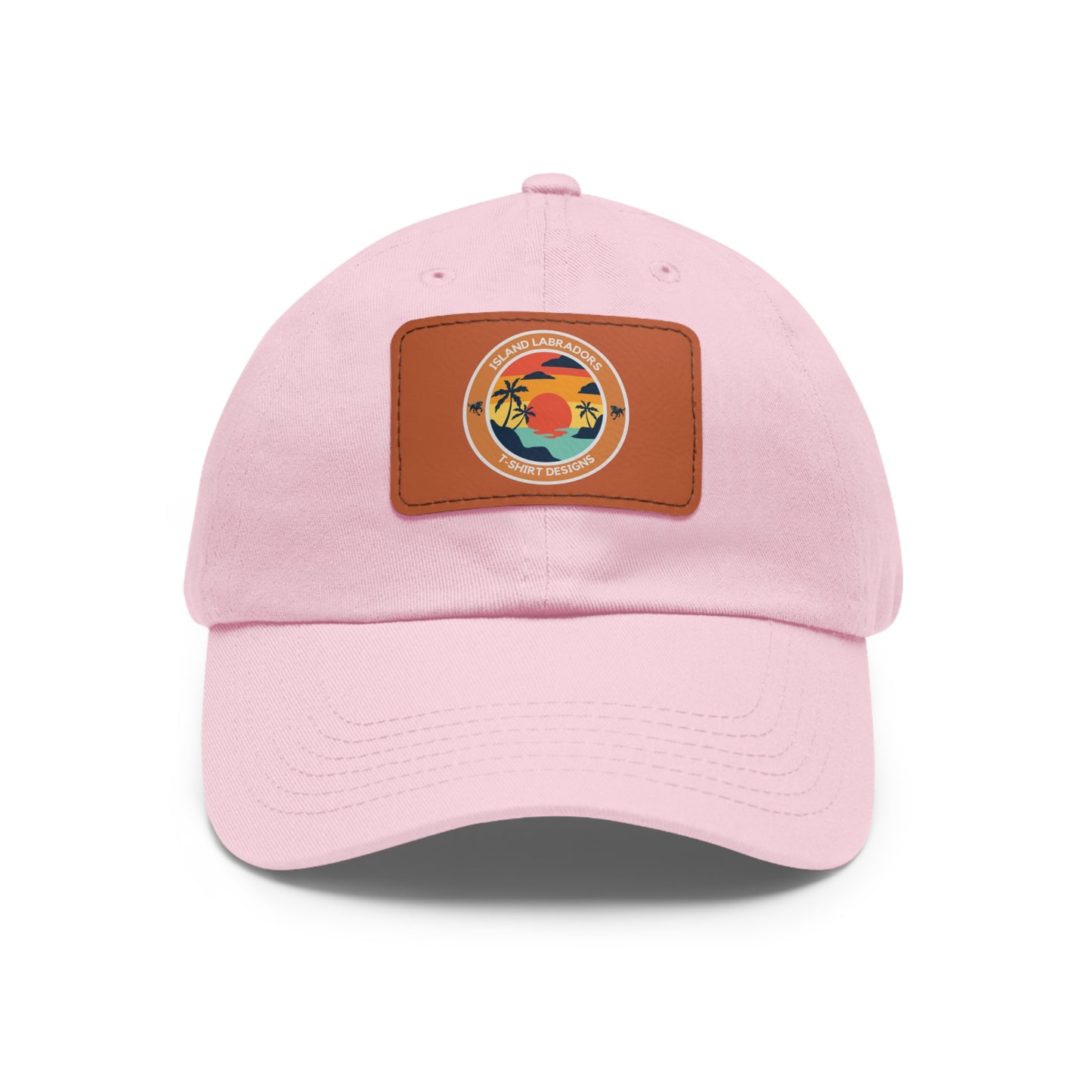 Sunset Island Labradors, Dad Hat with Leather Patch (Rectangle)