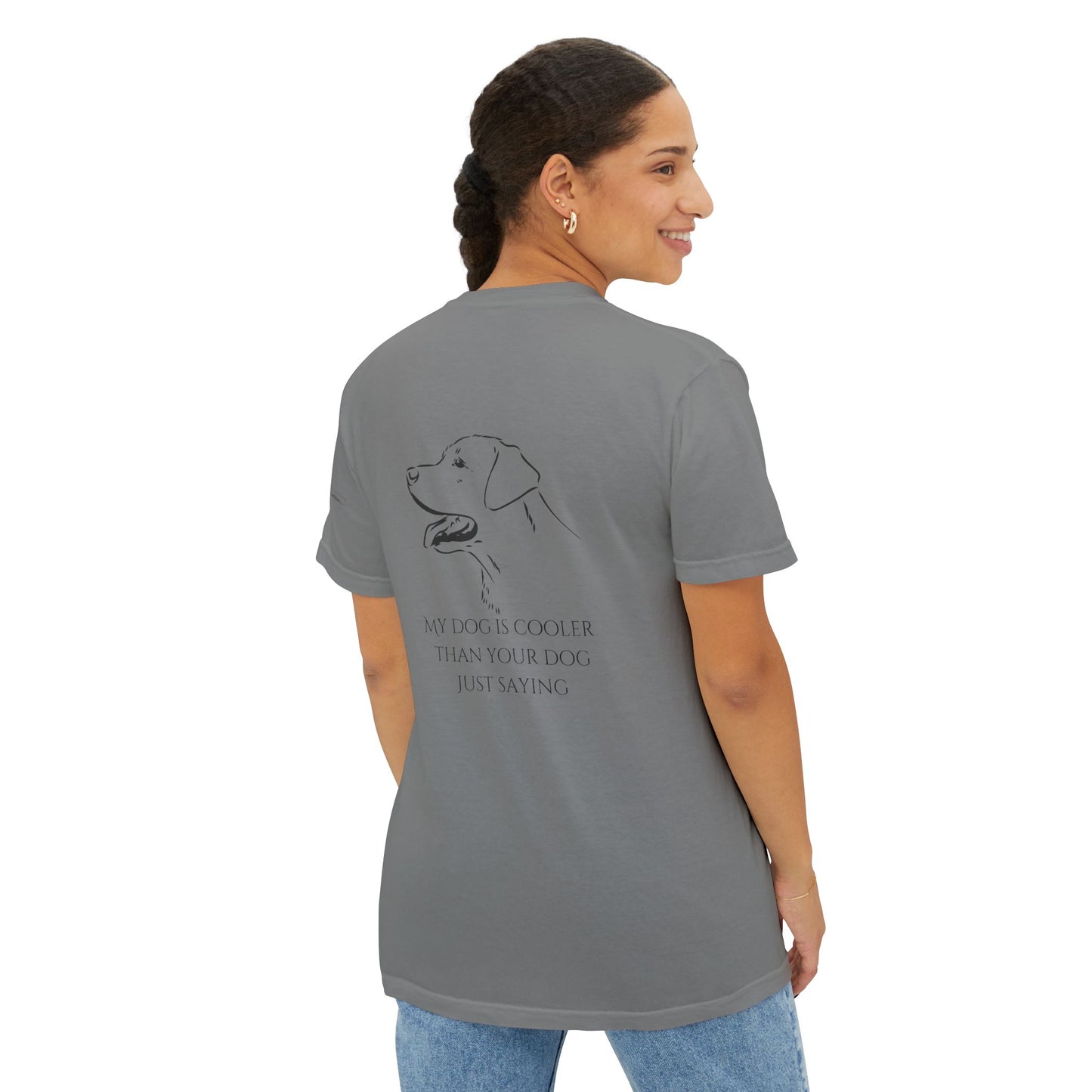 My dog is smarter than yours, just saying, Island Labradors, Pocket, T-Shirt