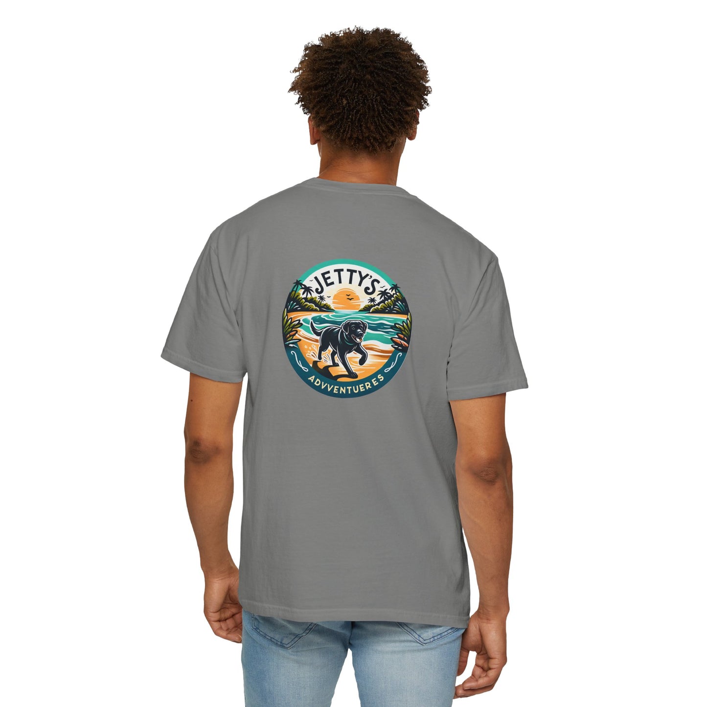 Beach Bound, two labs , Unisex Garment-Dyed T-shirt