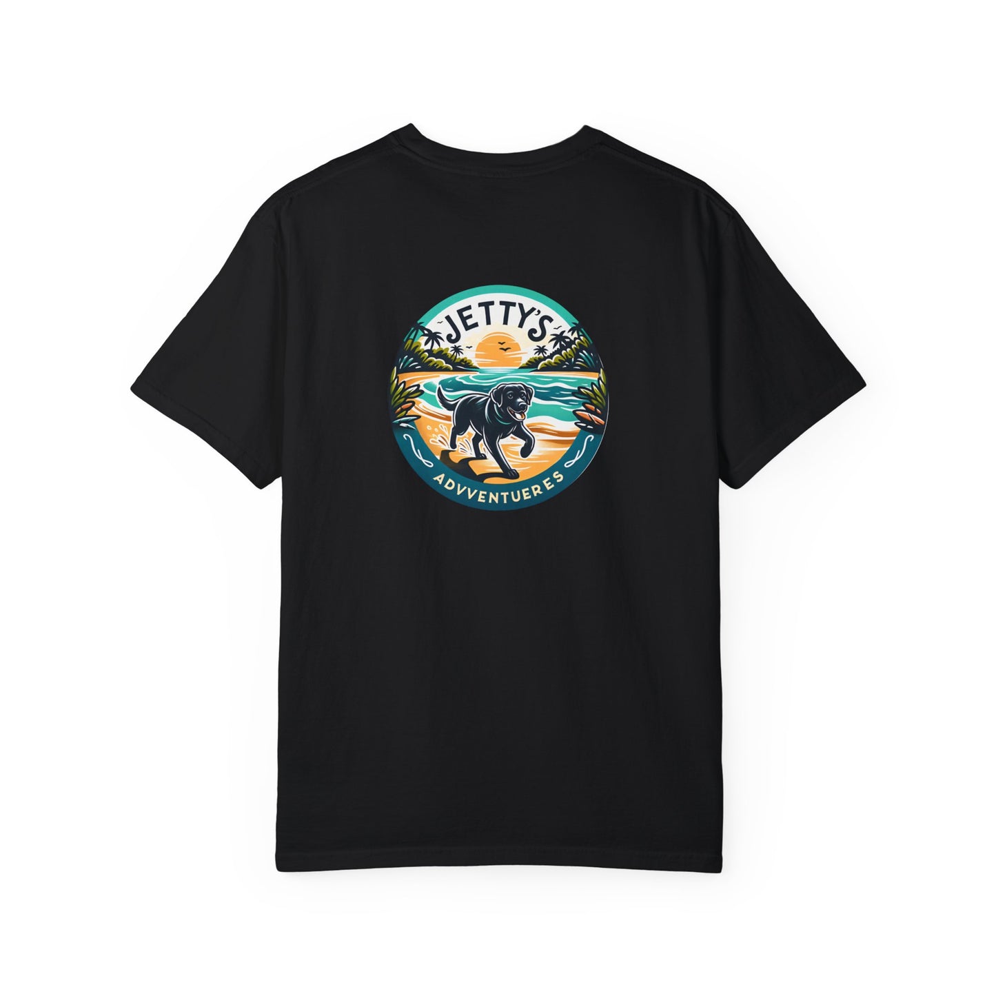 Beach Bound, two labs , Unisex Garment-Dyed T-shirt