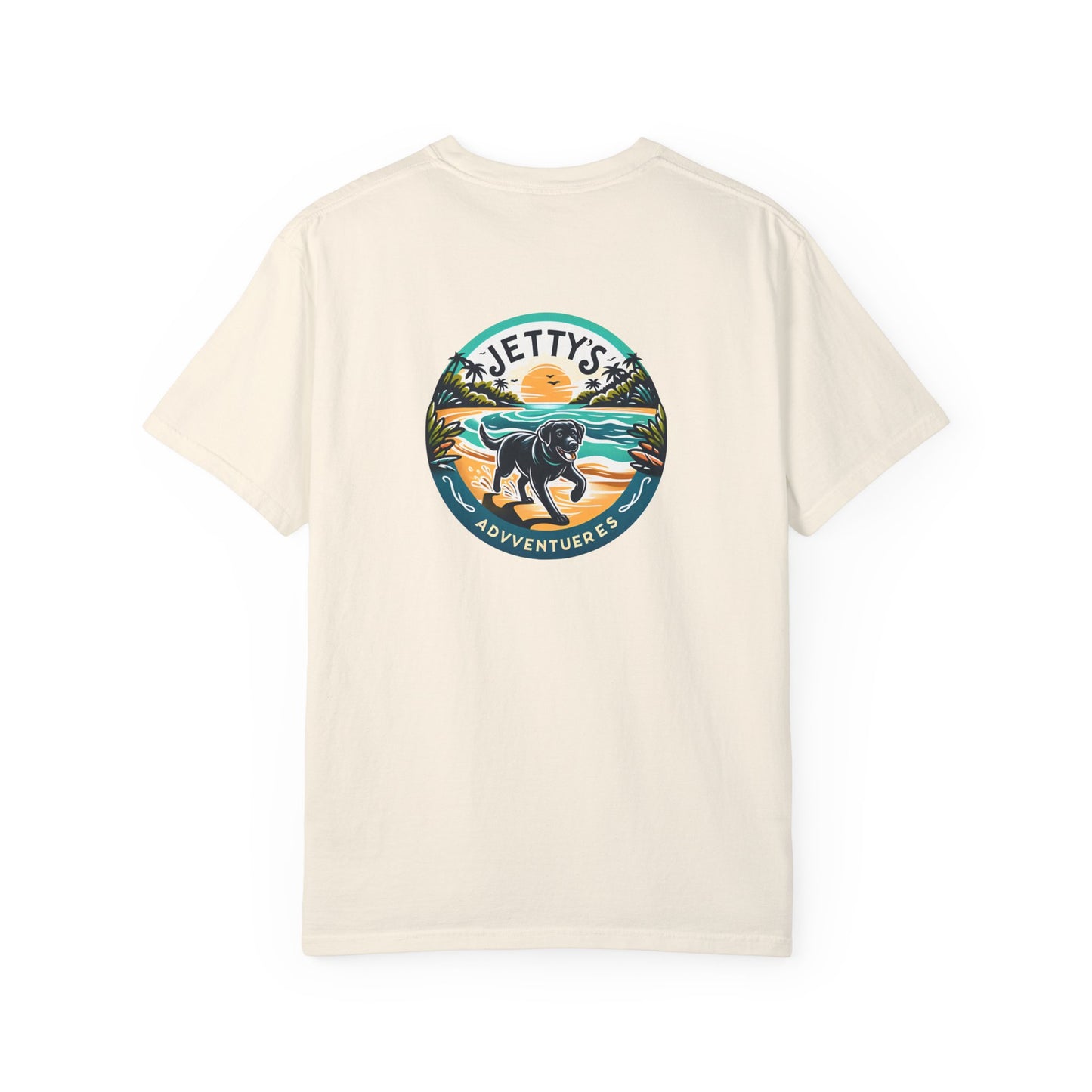 Beach Bound, two labs , Unisex Garment-Dyed T-shirt