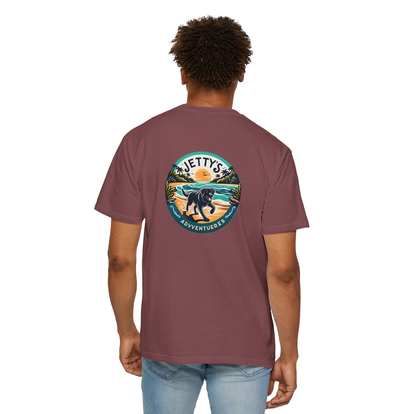 Beach Bound, two labs , Unisex Garment-Dyed T-shirt