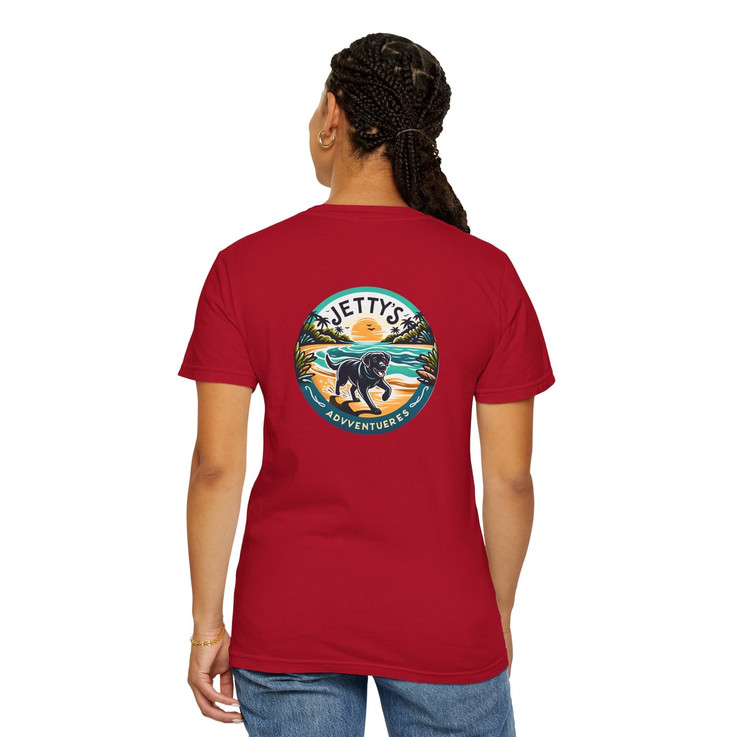 Beach Bound, two labs , Unisex Garment-Dyed T-shirt