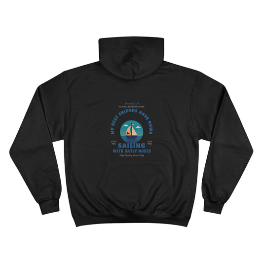 Sailing with salty paws, Champion Hoodie