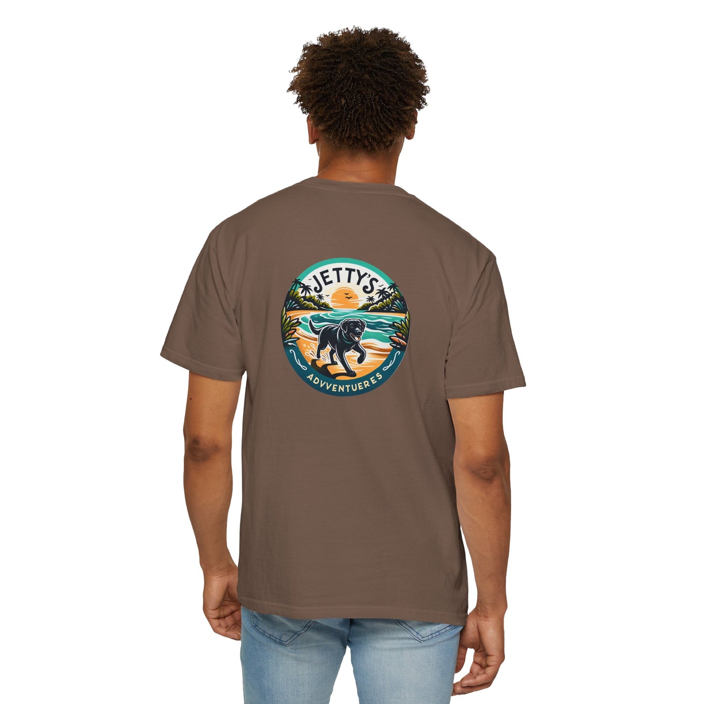 Beach Bound, two labs , Unisex Garment-Dyed T-shirt