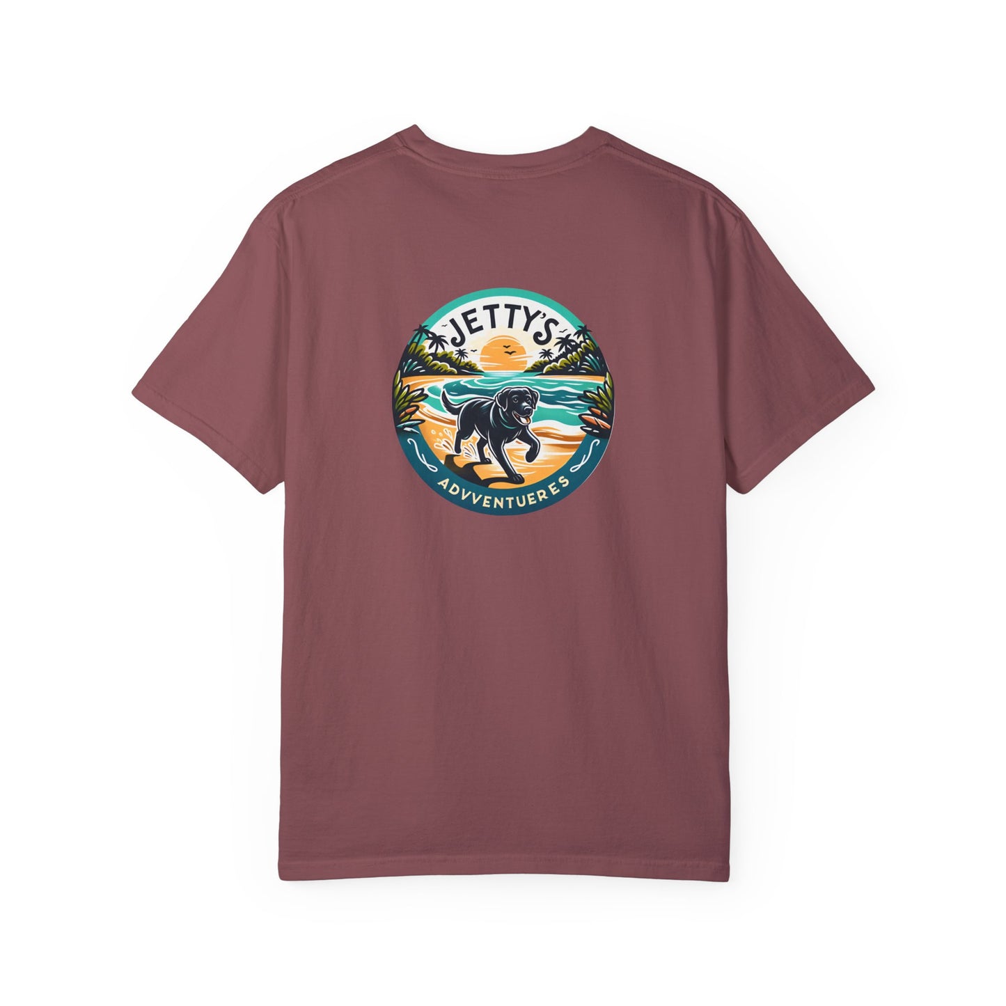 Beach Bound, two labs , Unisex Garment-Dyed T-shirt