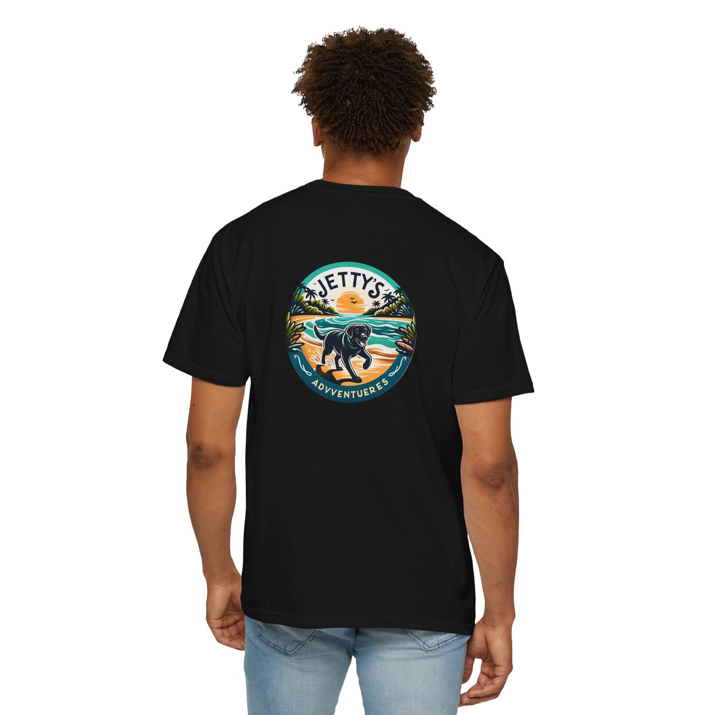 Beach Bound, two labs , Unisex Garment-Dyed T-shirt
