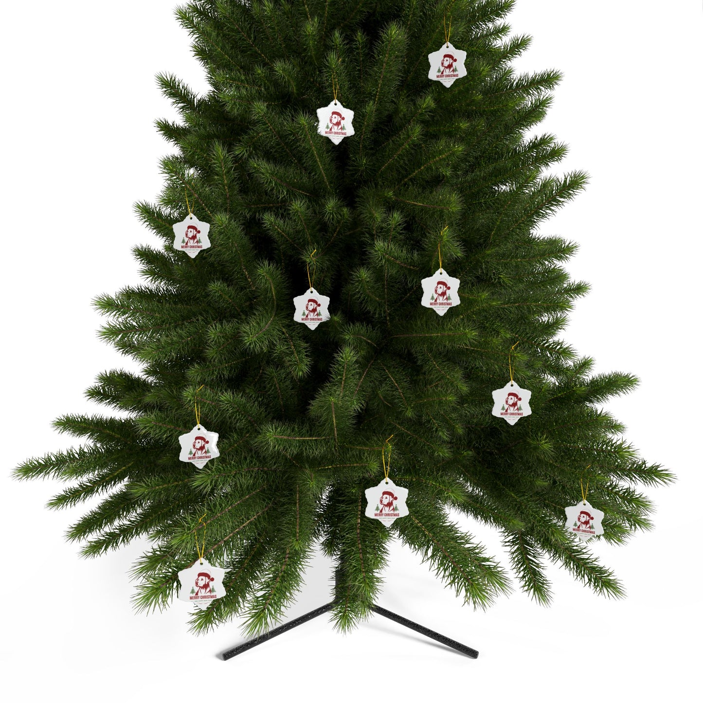Labrador Christmas, Ceramic Ornaments, 2-Side Print, (1pc, 3pcs, 5pcs, 10pcs)