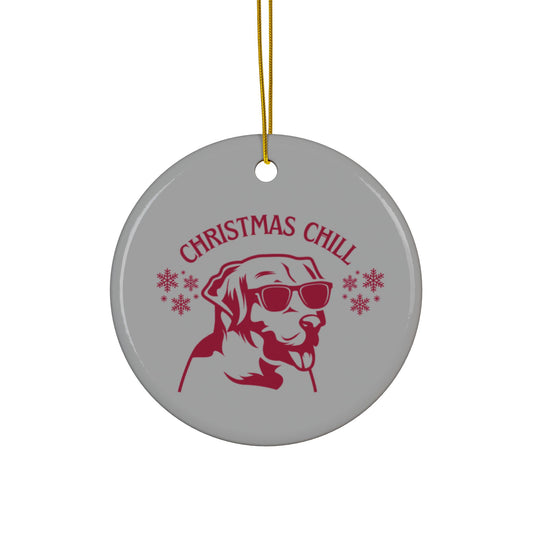 Labrador Christmas, Ceramic Ornaments, 2-Side Print, (1pc, 3pcs, 5pcs, 10pcs)