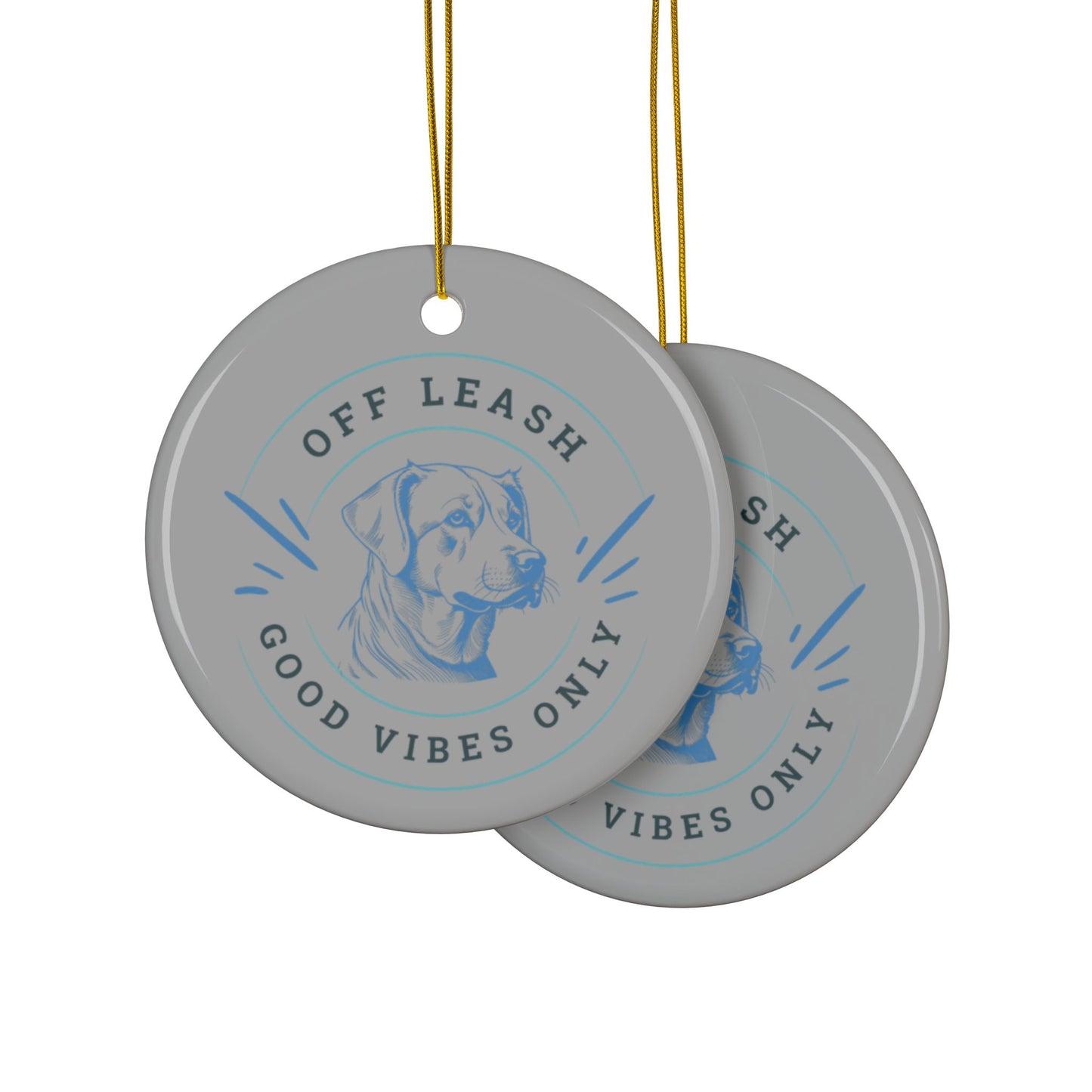 Labrador Christmas, Ceramic Ornaments, 2-Side Print, (1pc, 3pcs, 5pcs, 10pcs)