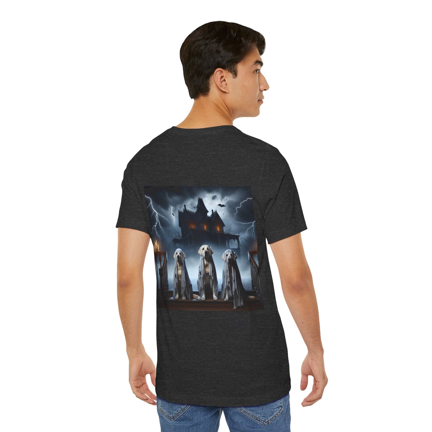Scary ghost dogs trick or treat! Labradors Halloween zombie dogs