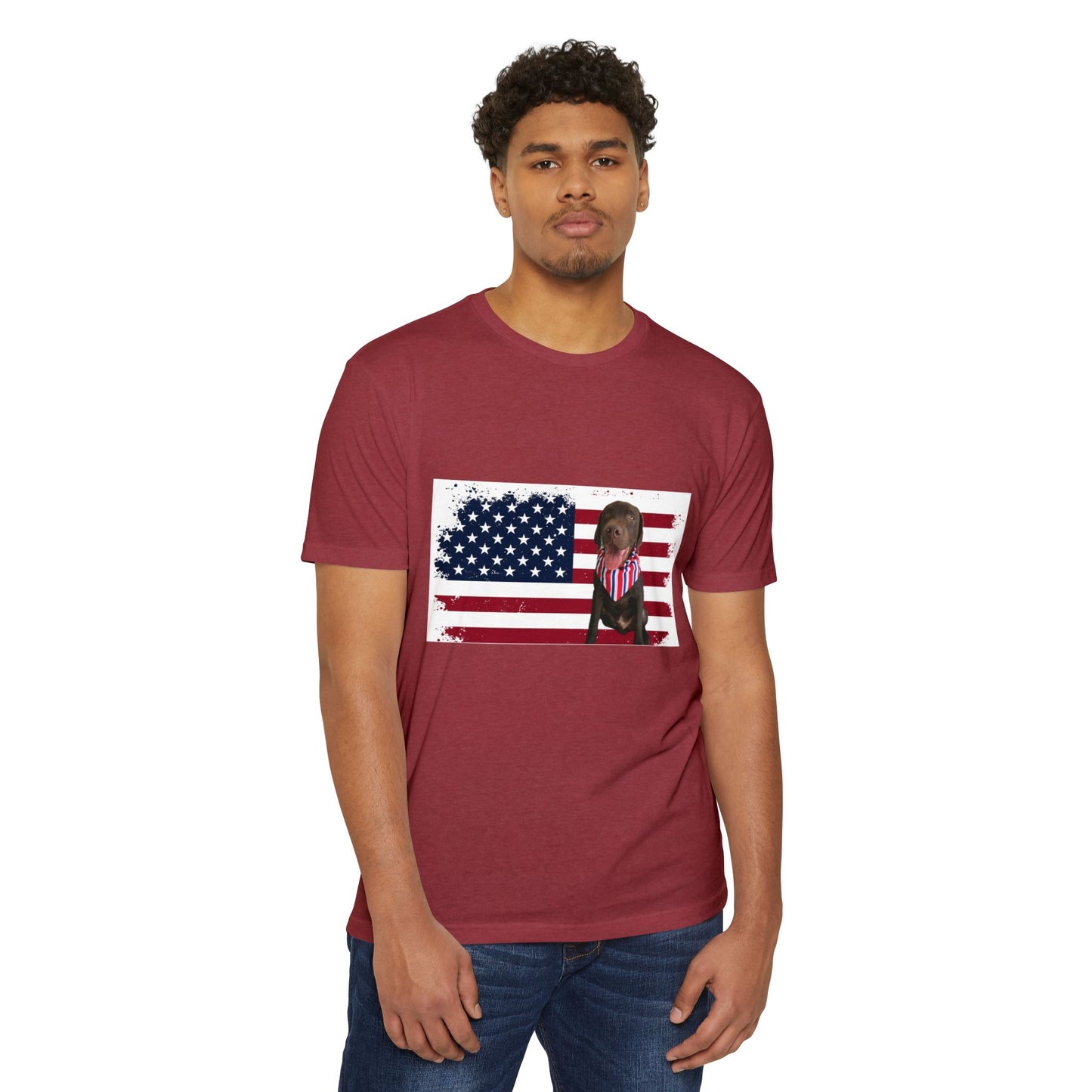 4Th Of July American dog t-shirt