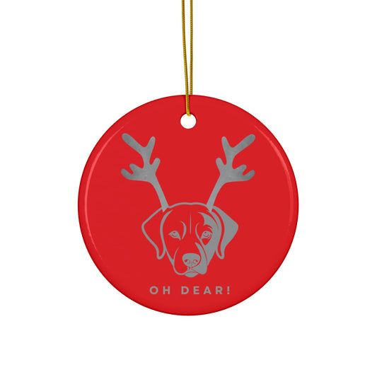 Labrador Christmas, Ceramic Ornaments, 2-Side Print, (1pc, 3pcs, 5pcs, 10pcs)