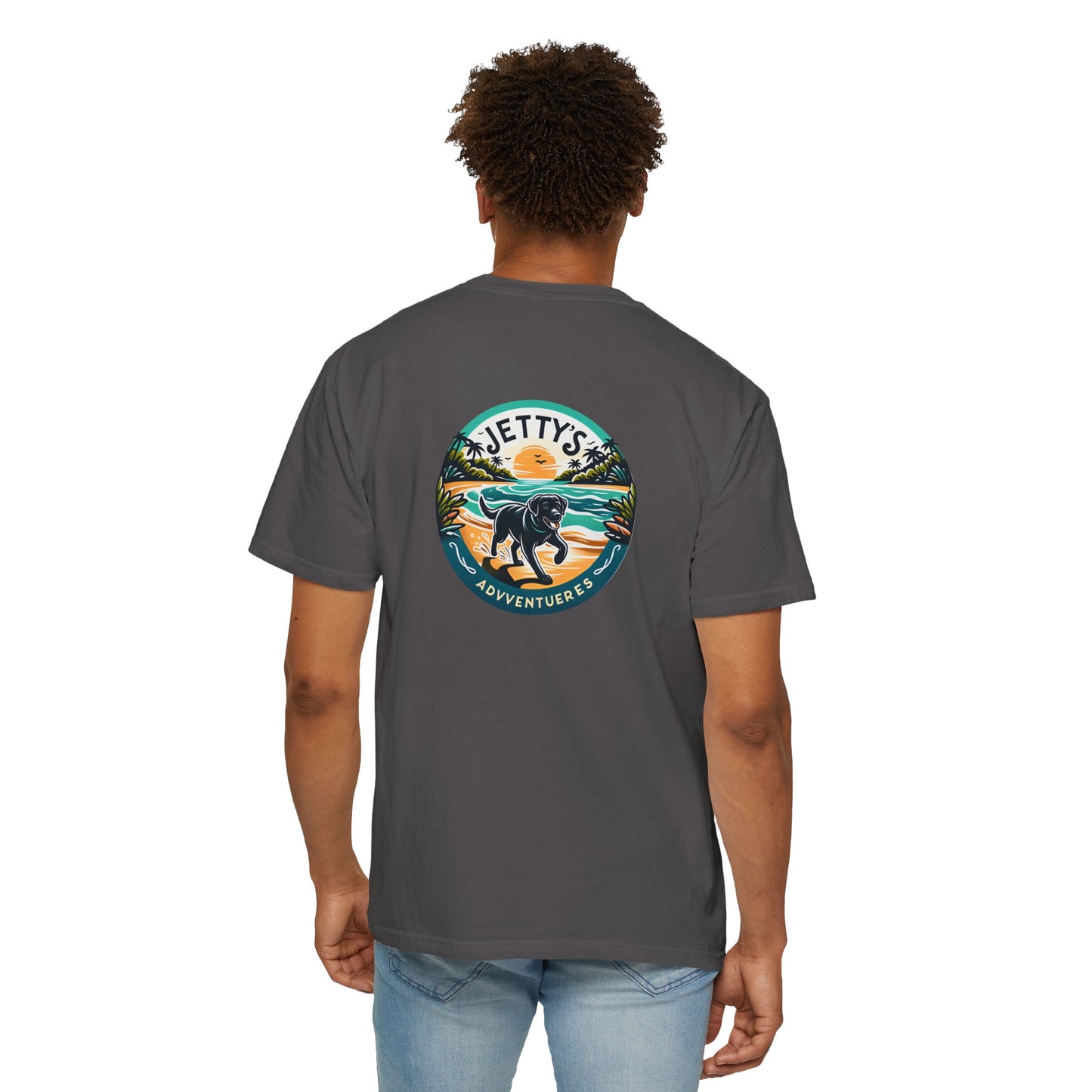 Beach Bound, two labs , Unisex Garment-Dyed T-shirt